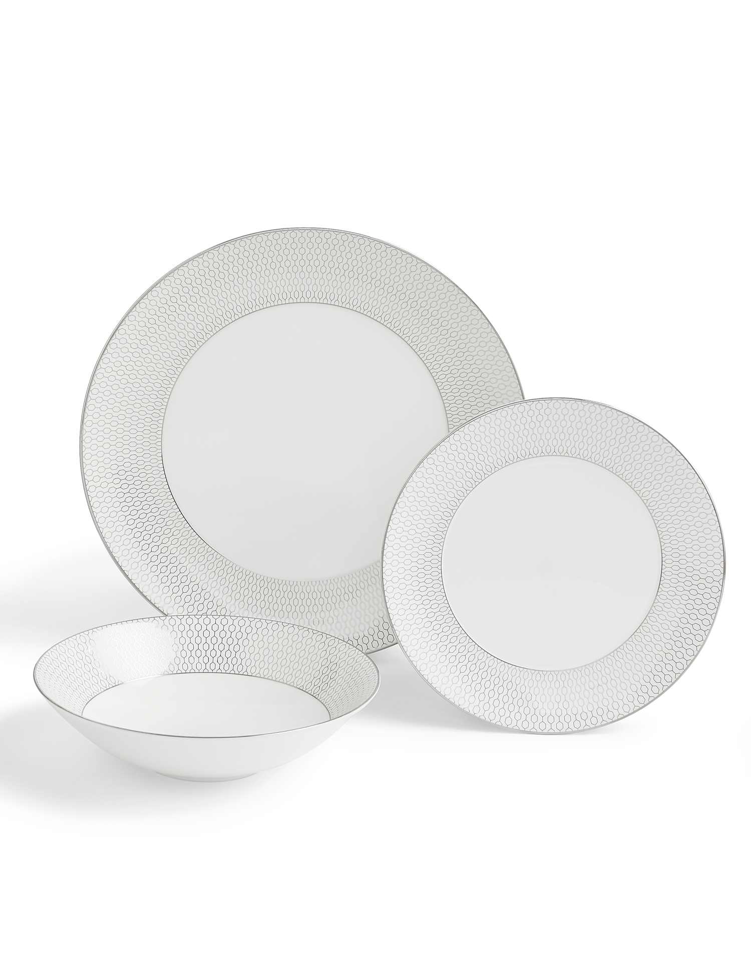 Image of Wedgwood 12 Piece Gio Platinum Dinner&hellip;