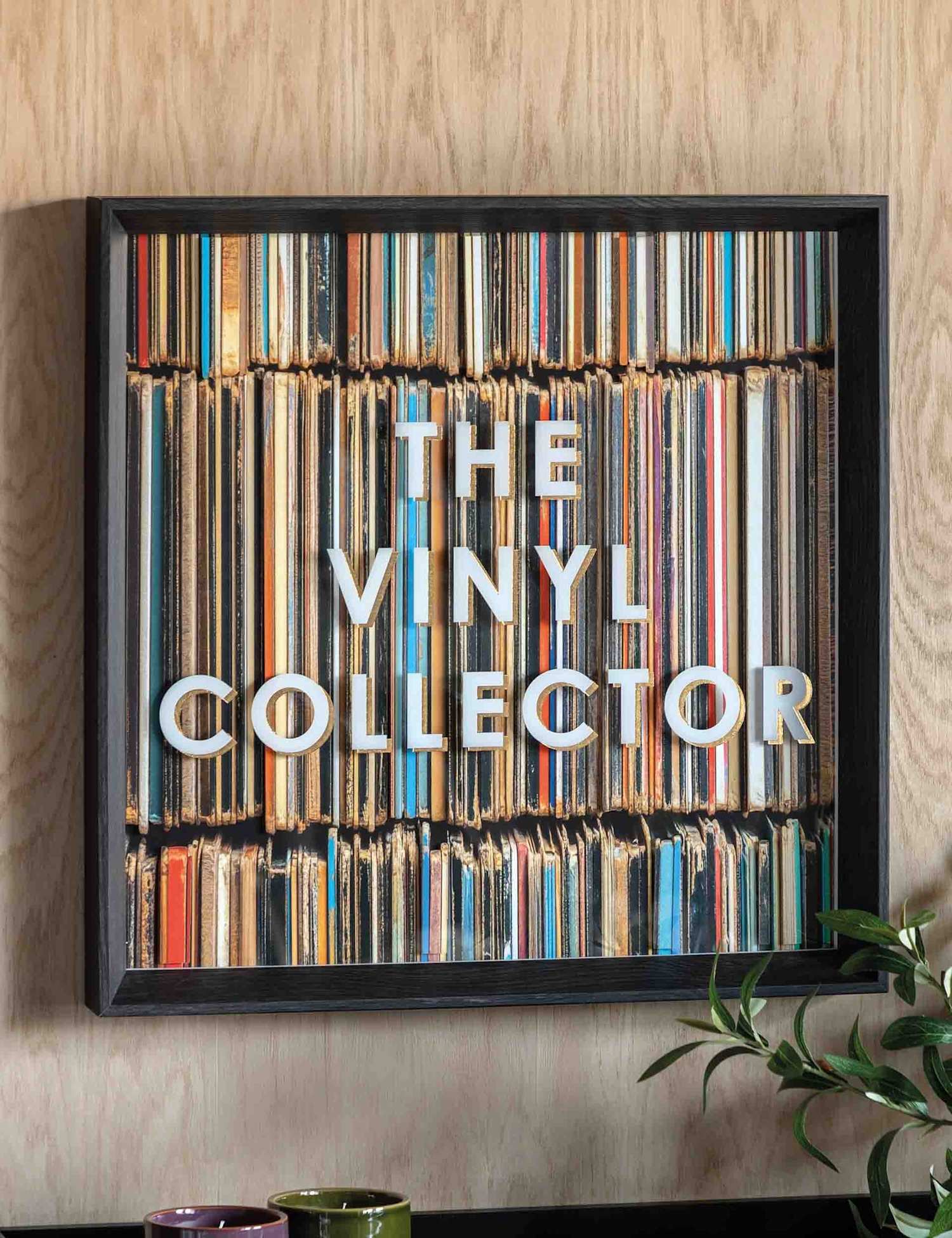 Gallery Direct The Vinyl Collector Square Framed Art Multi