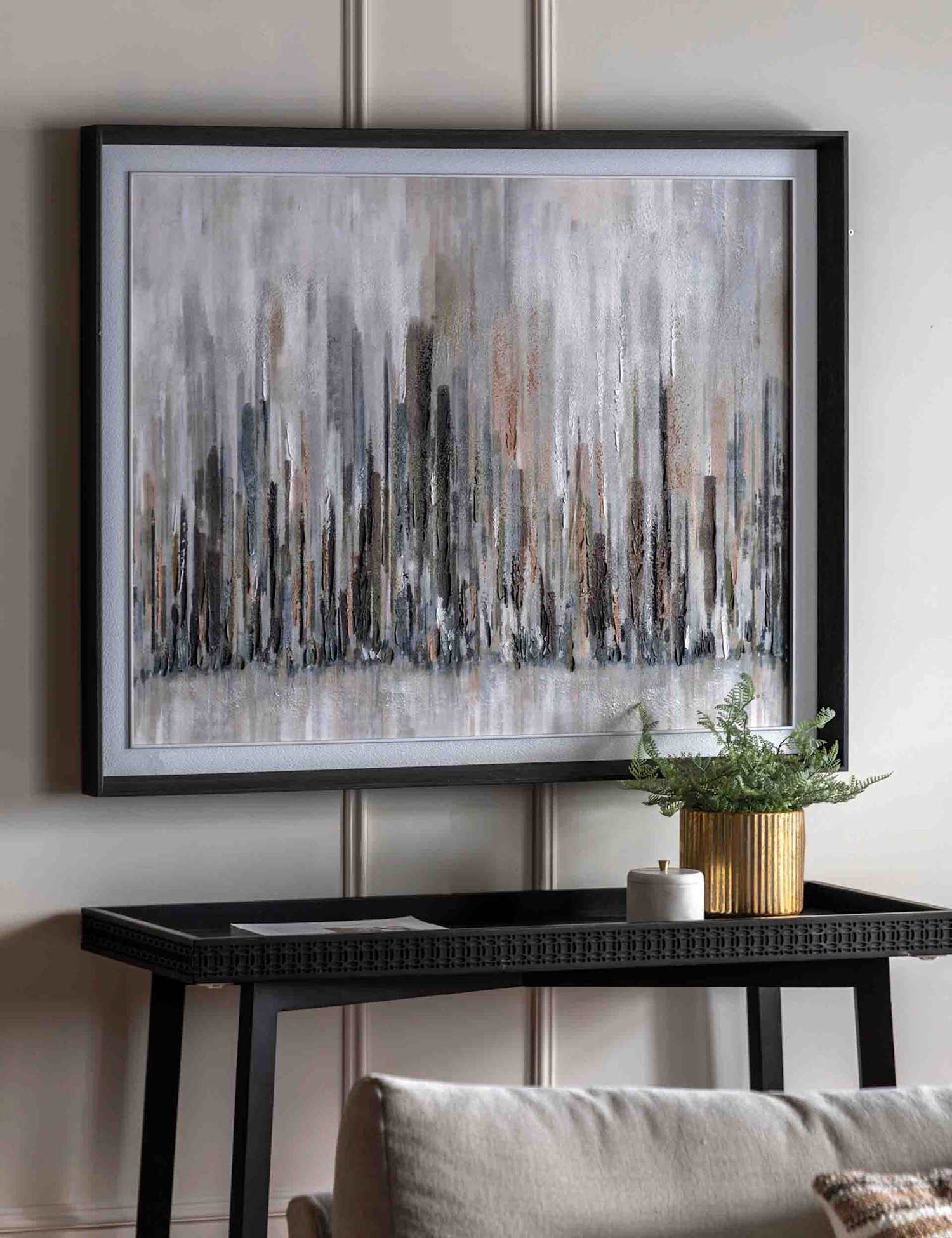 Gallery Direct Urban Silence Framed Wall Art Grey Mix