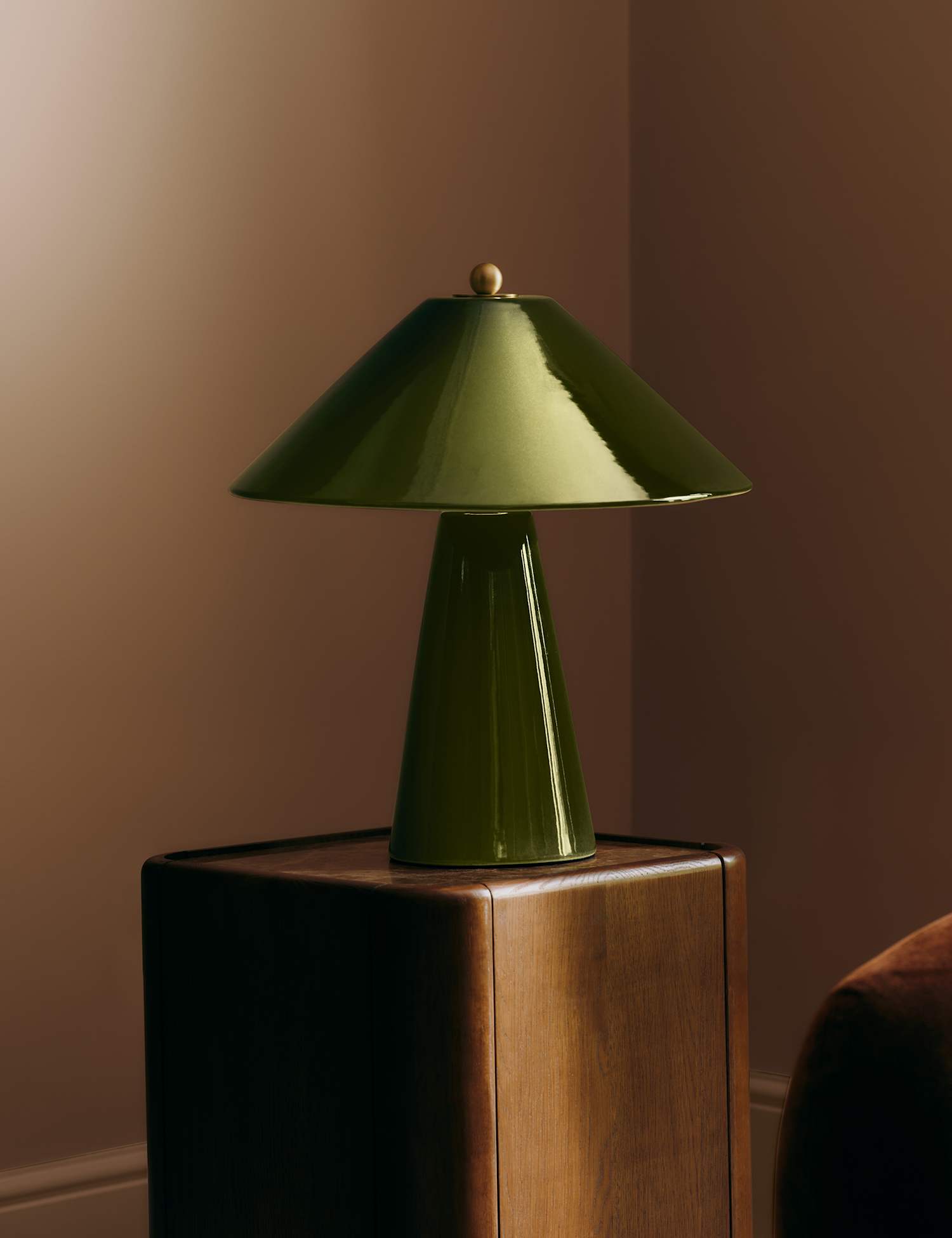 M&S Ceramic Table Lamp Green