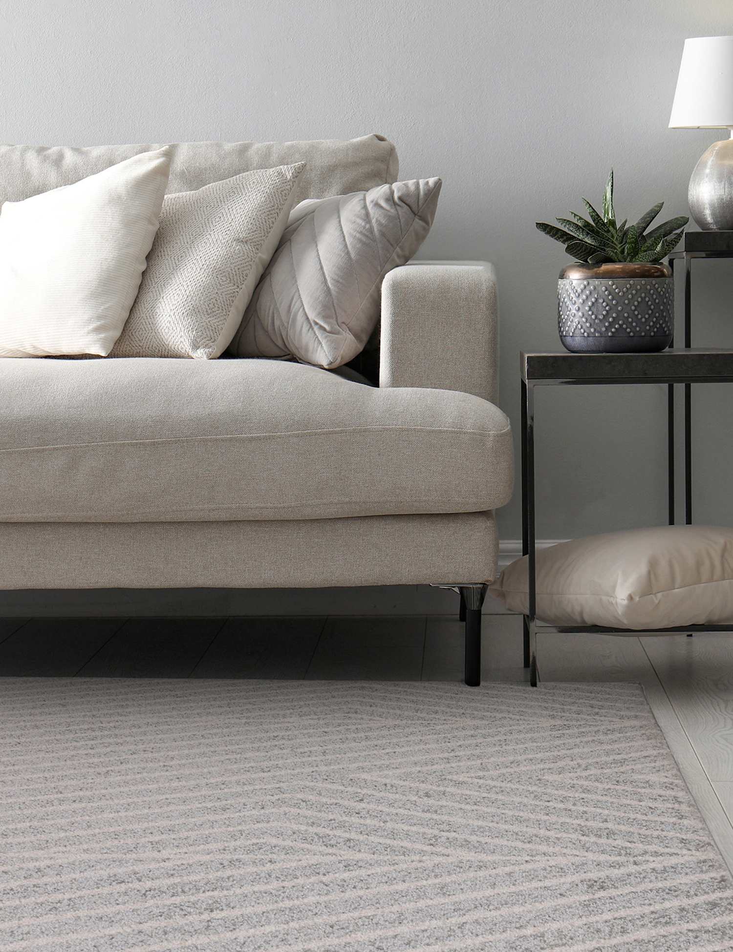 Asiatic Muse Linear Rug Grey