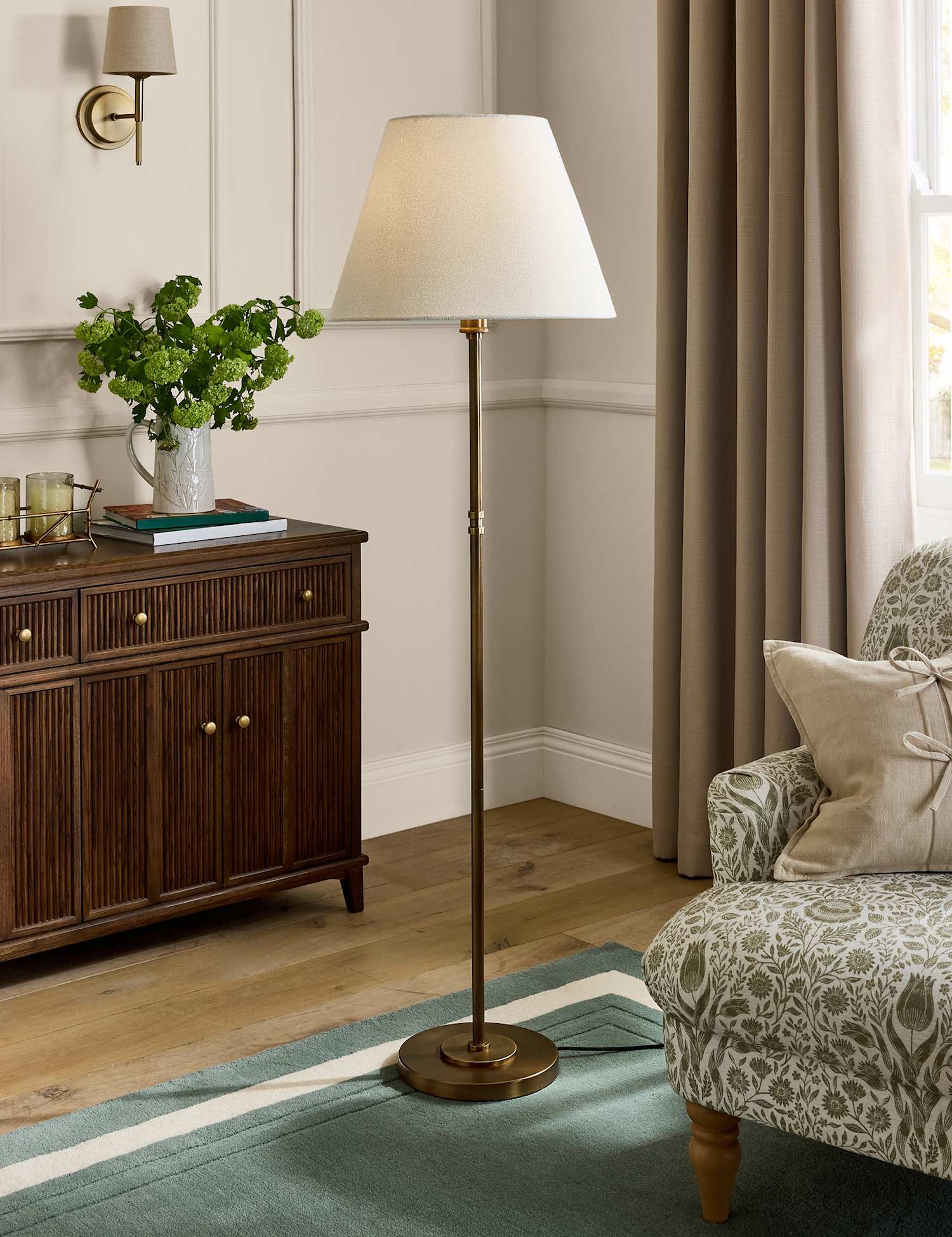 Laura Ashley Denston Metal Floor Lamp Bronze