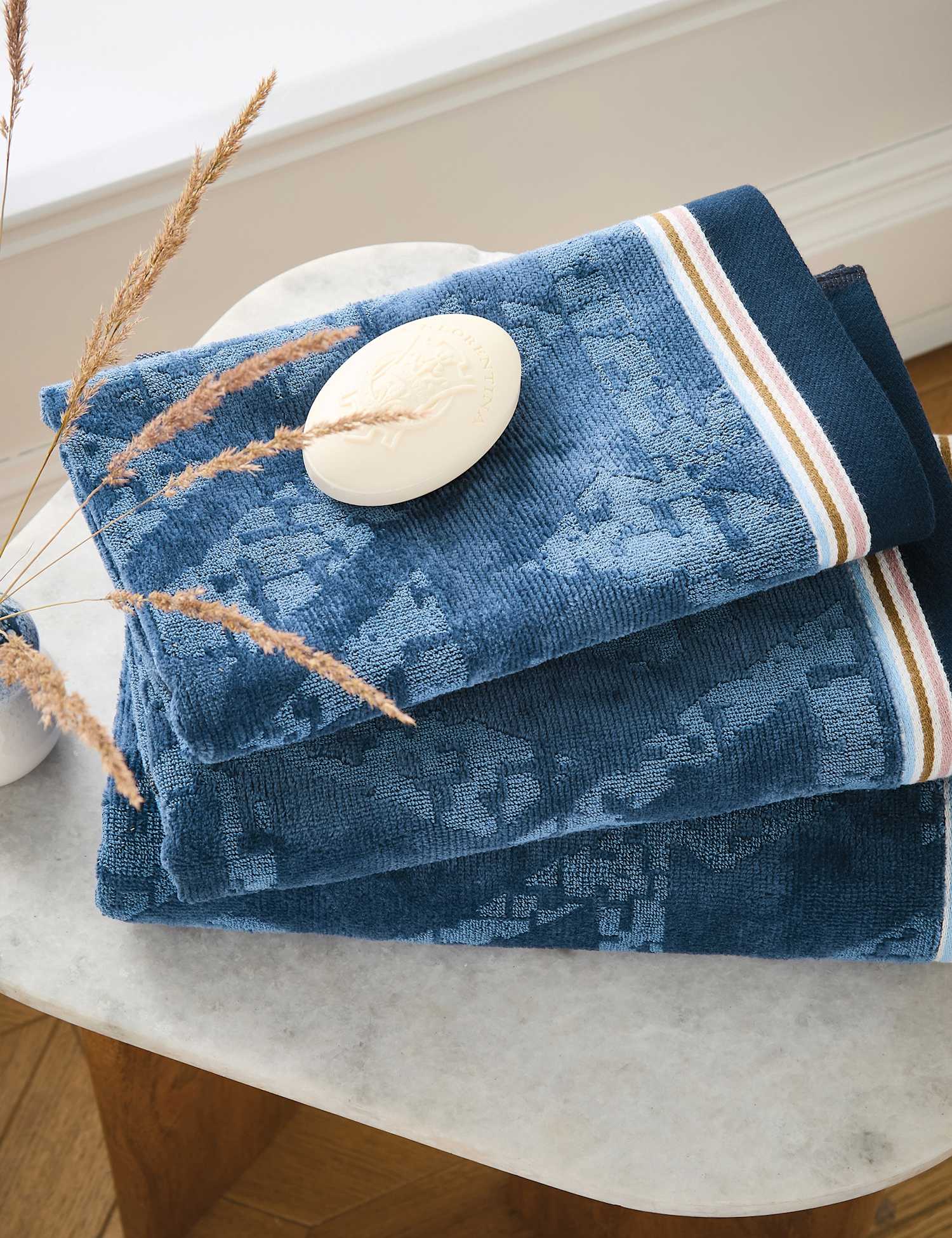Bedeck of Belfast Pure Cotton Sutton Towel Blue Denim