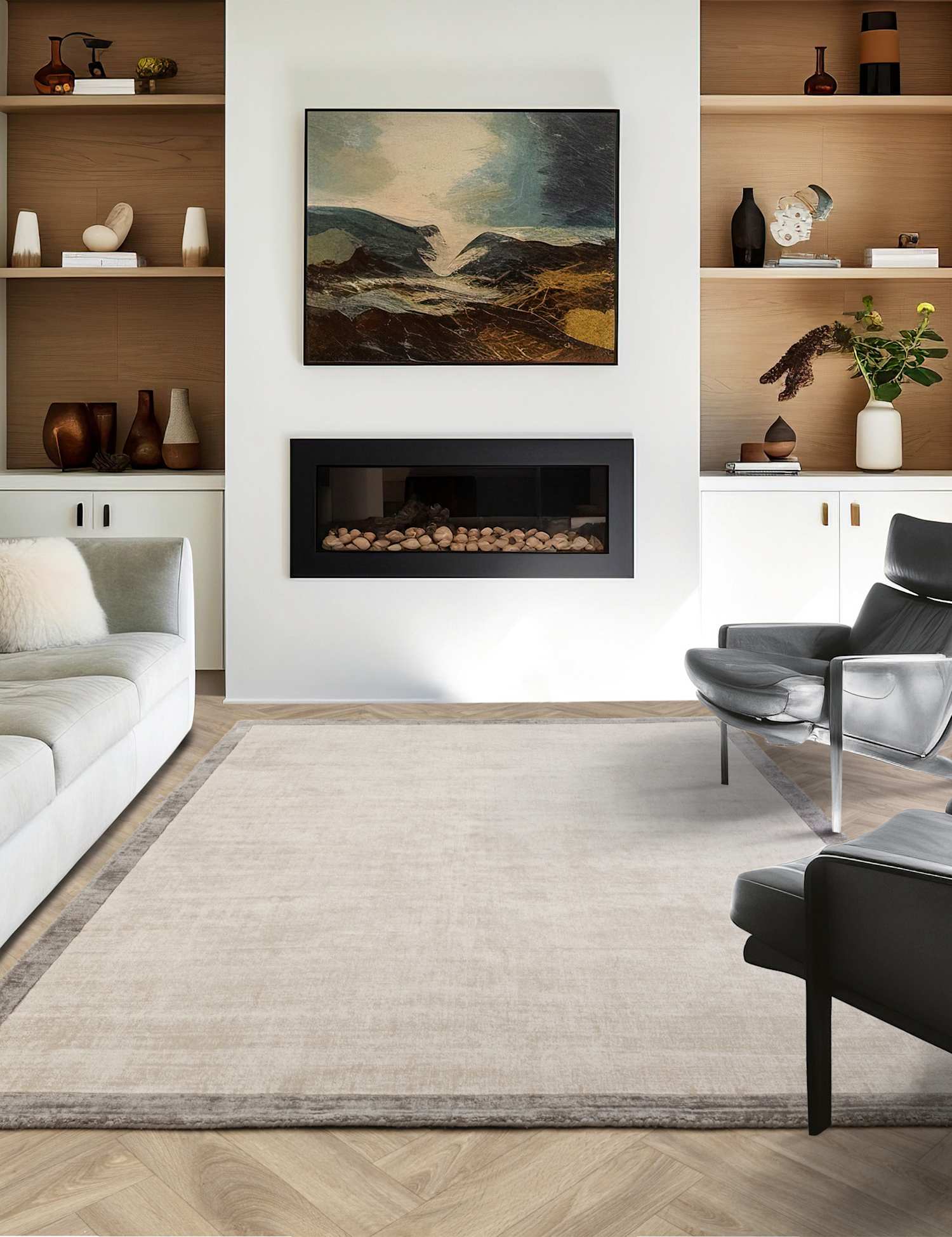 Asiatic Blade Rug Grey