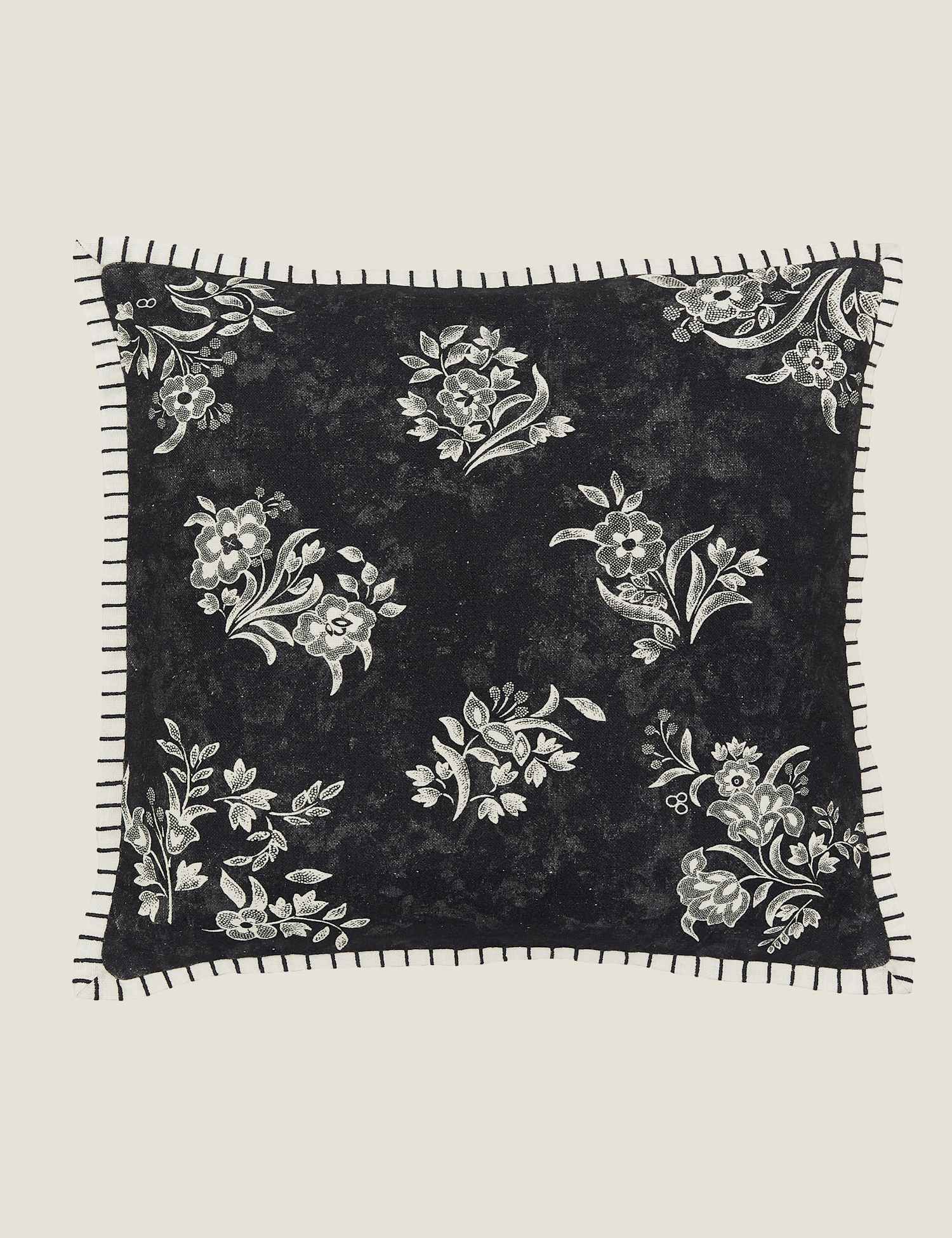 Burleigh X Bedeck Of Belfast Pure Cotton Regal Peacock Cushion Charcoal Mix