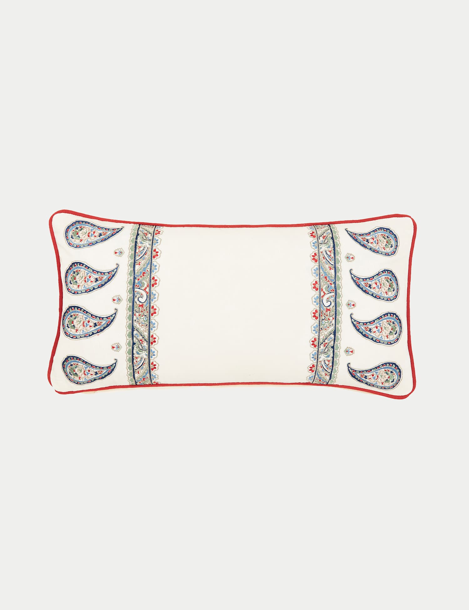 Joules Pure Cotton Tapestry Paisley Cushion Multi