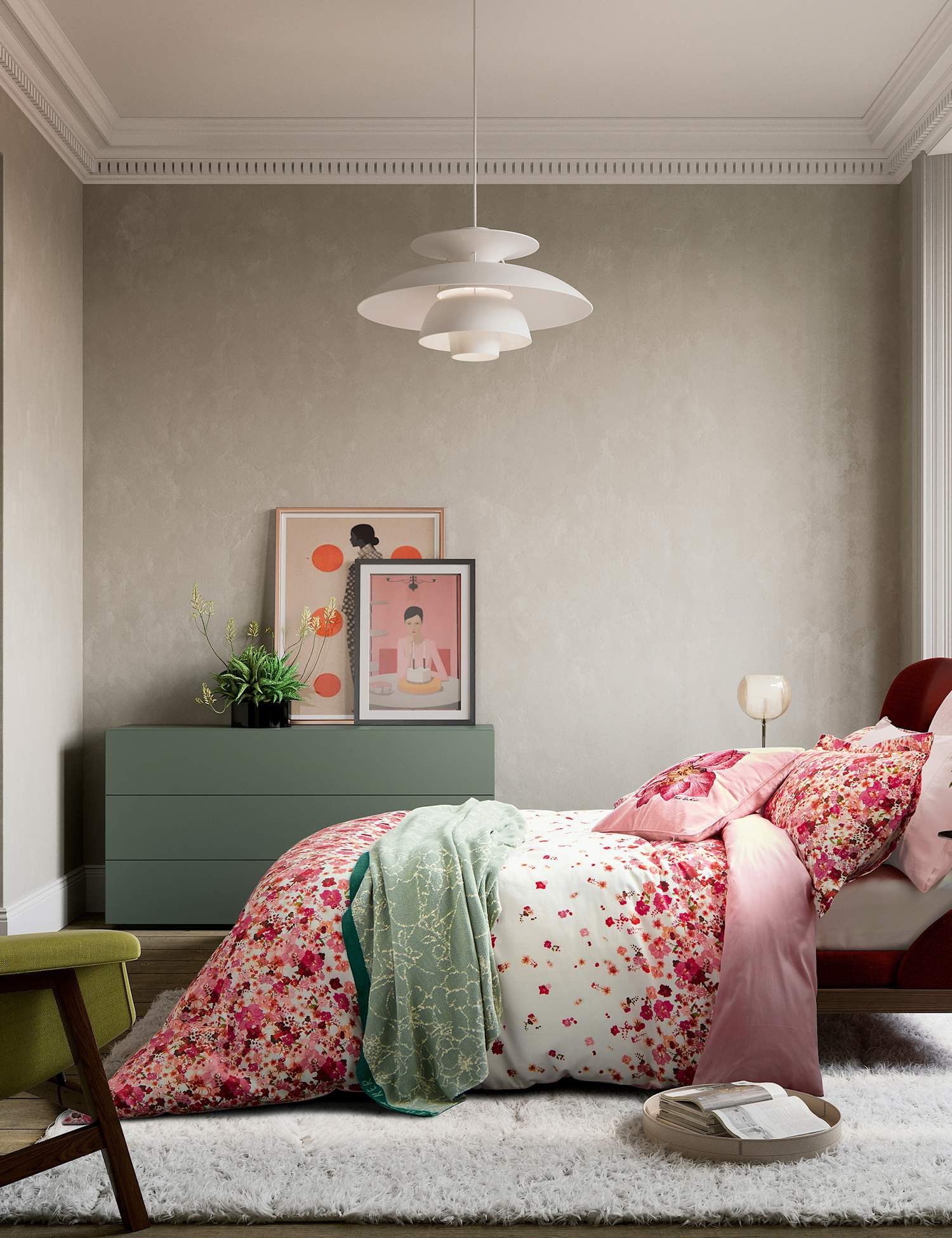 Ted Baker Pure Cotton Pressed Flowers Bedding Set Multi