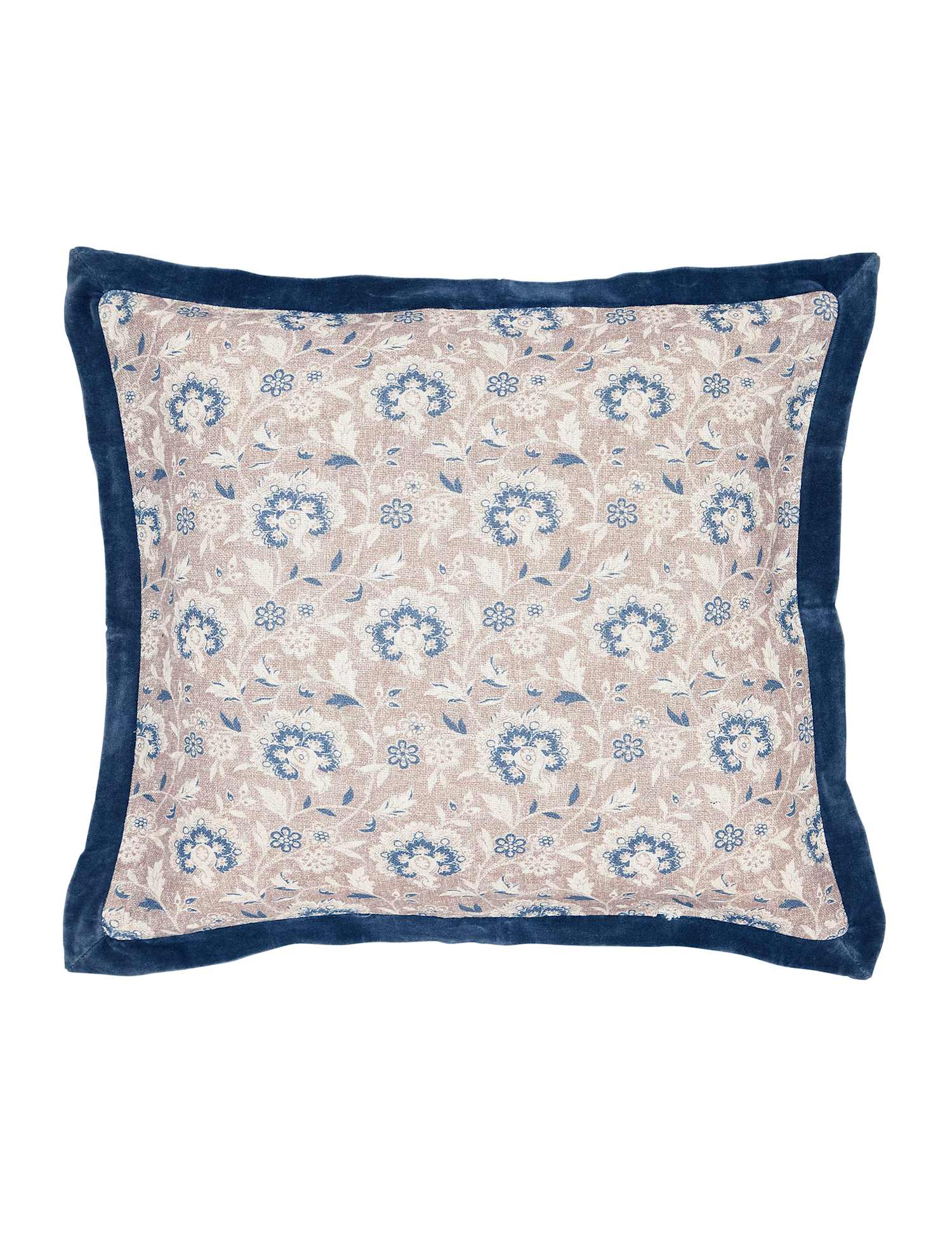 Bedeck of Belfast Pure Cotton Lorelei Print Cushion Blue Mix