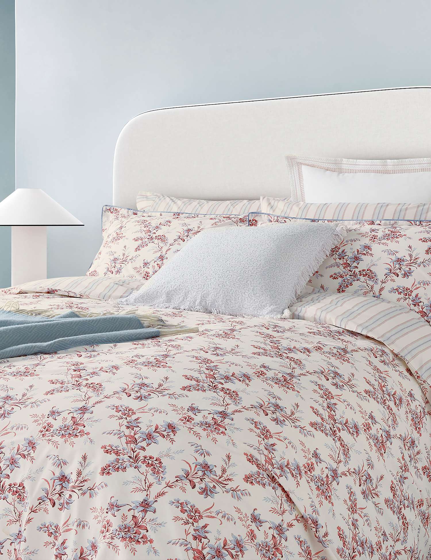 Bedeck of Belfast Pure Cotton Rosanna Bedding Set Pink Mix