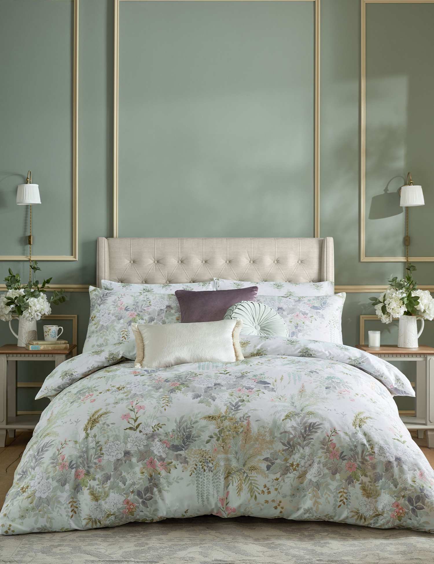 Laura Ashley Pure Cotton Linlithgow Floral Bedding Set Multi