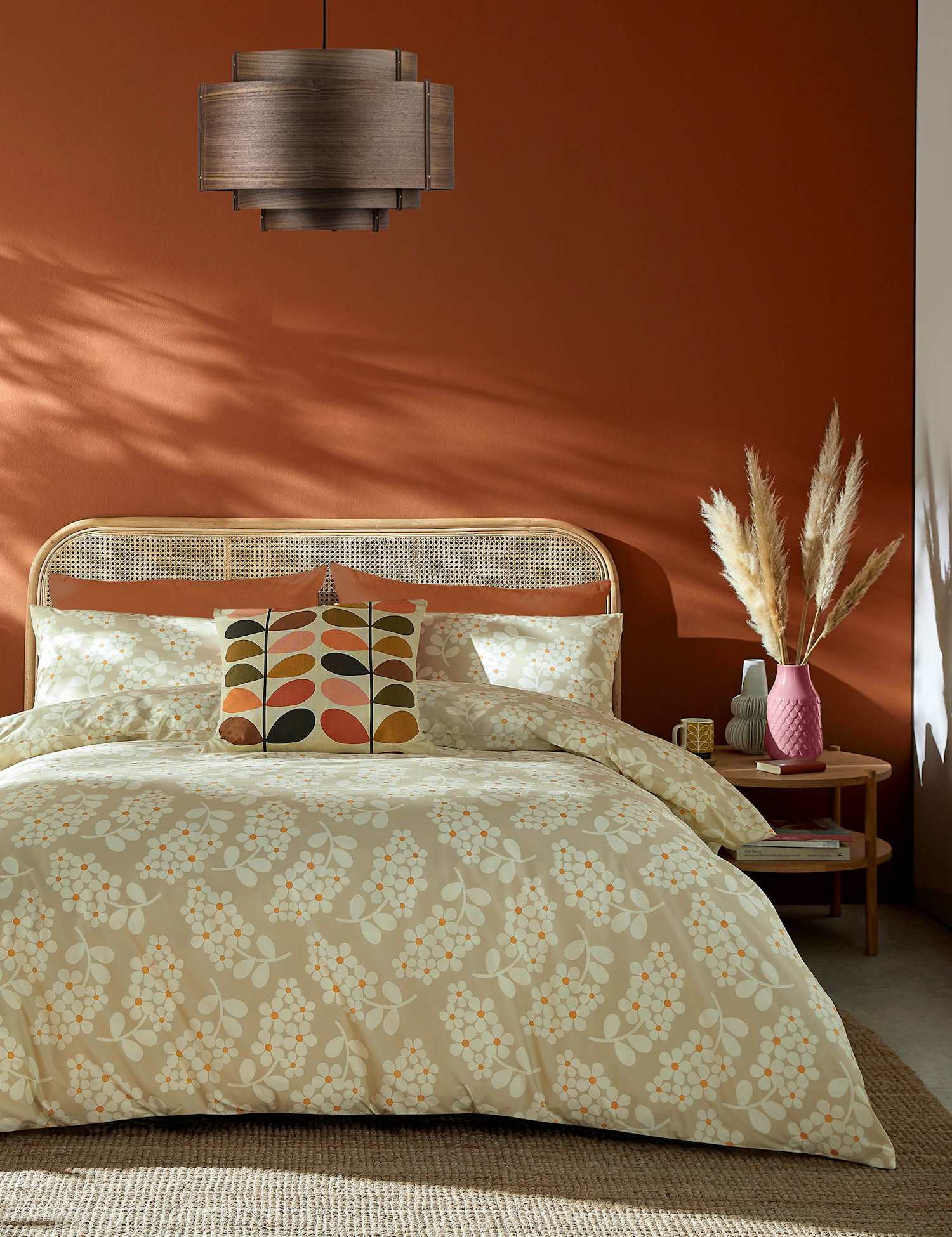 Orla Kiely Pure Cotton Wisteria Bedding Set Taupe