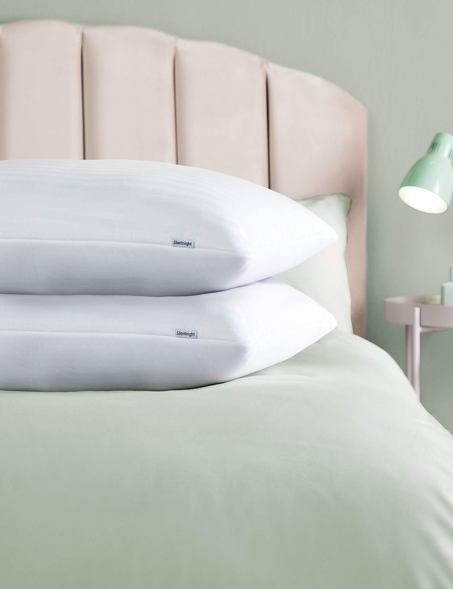 Silentnight 2 Pack Anti-Allergy Memory Foam Shell Pillows White