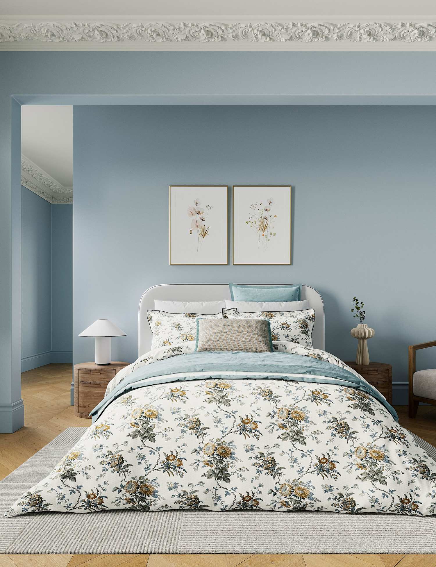 Bedeck of Belfast Pure Cotton Sybil Bedding Set Grey Mix