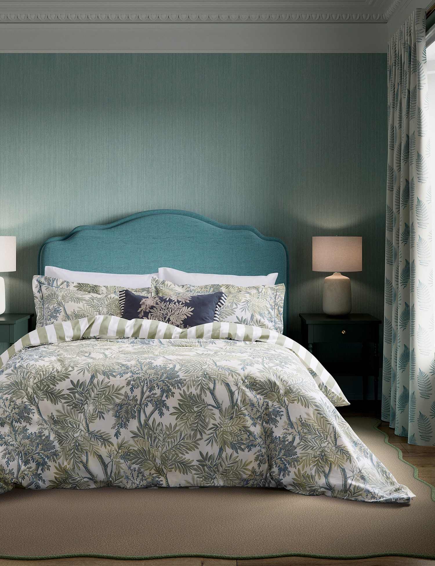Sanderson Tapestry Tree Bedding Set Blue Mix