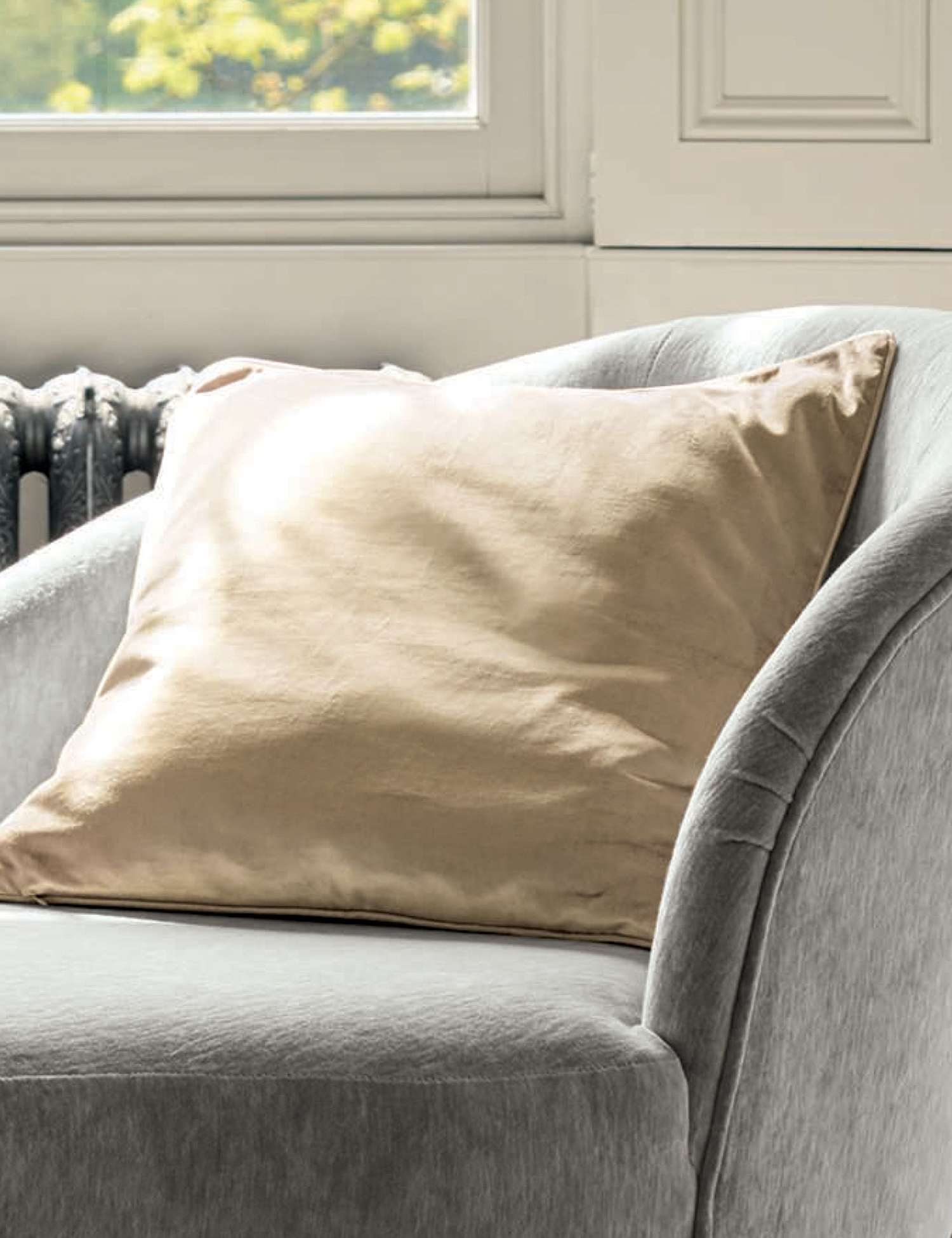 Laura Ashley Velvet Nigella Cushion Gold