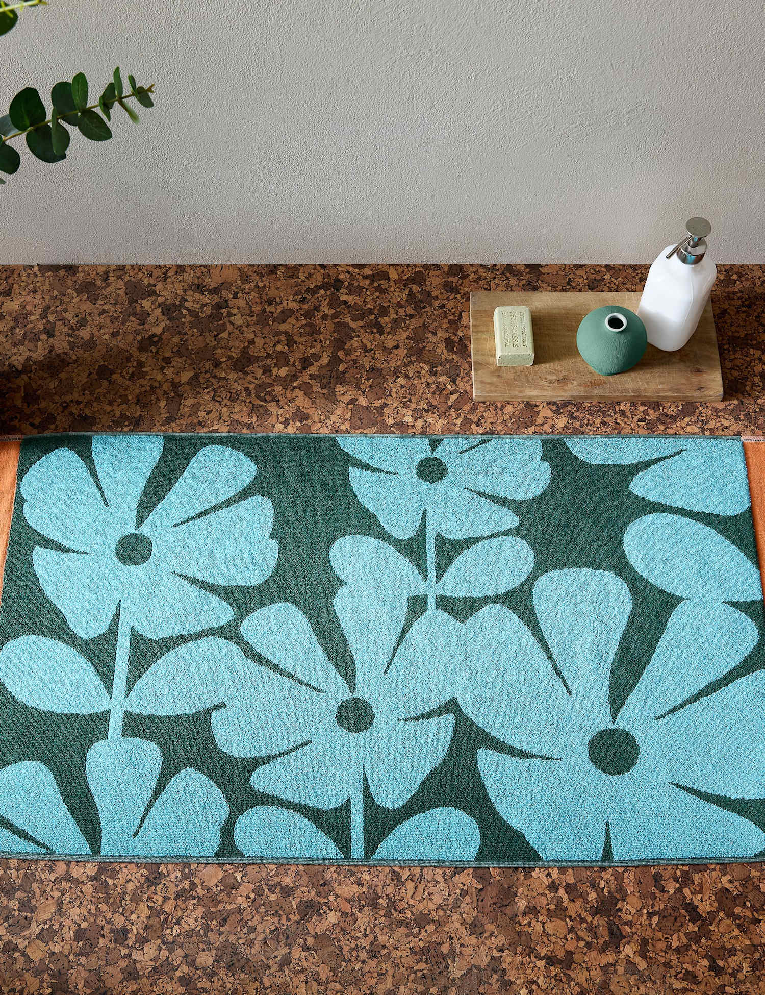 Orla Kiely Pure Cotton Wildflower Towel Blue Mix