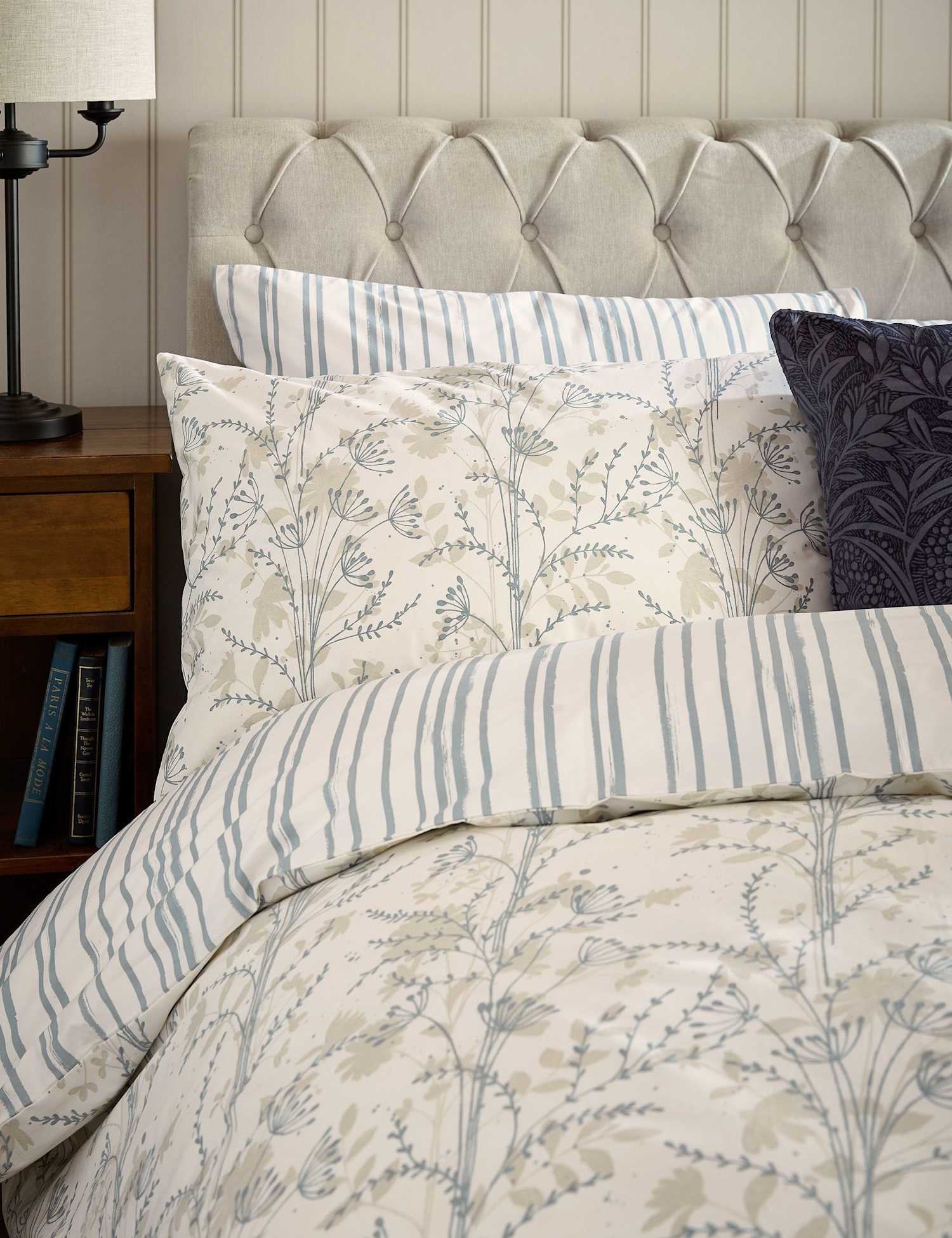 Laura Ashley 2 Pack Pure Cotton Fennelton Pillowcases Natural