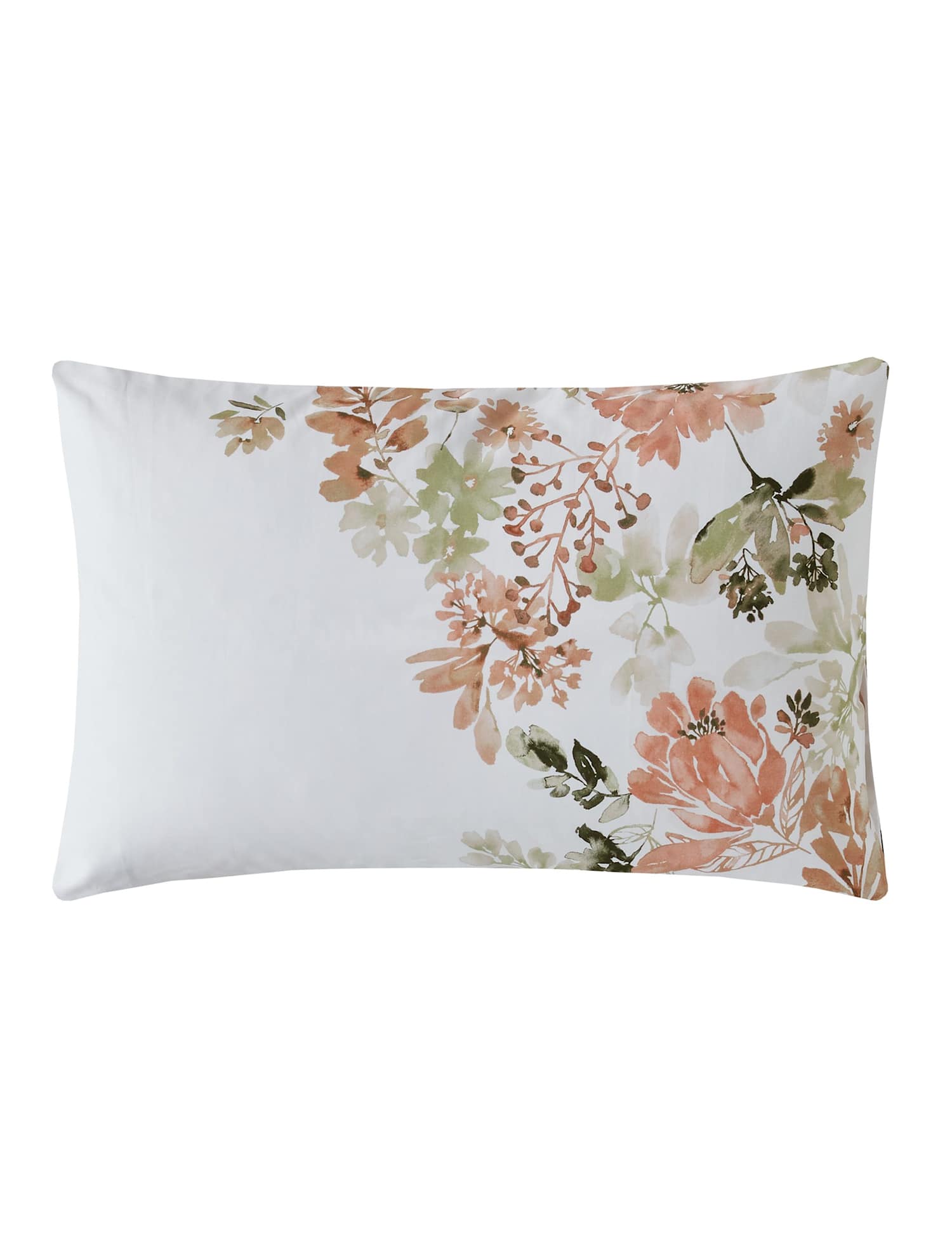 Laura Ashley 2 Pack Pure Cotton Sateen Lewcombe Pillowcases Orange Mix