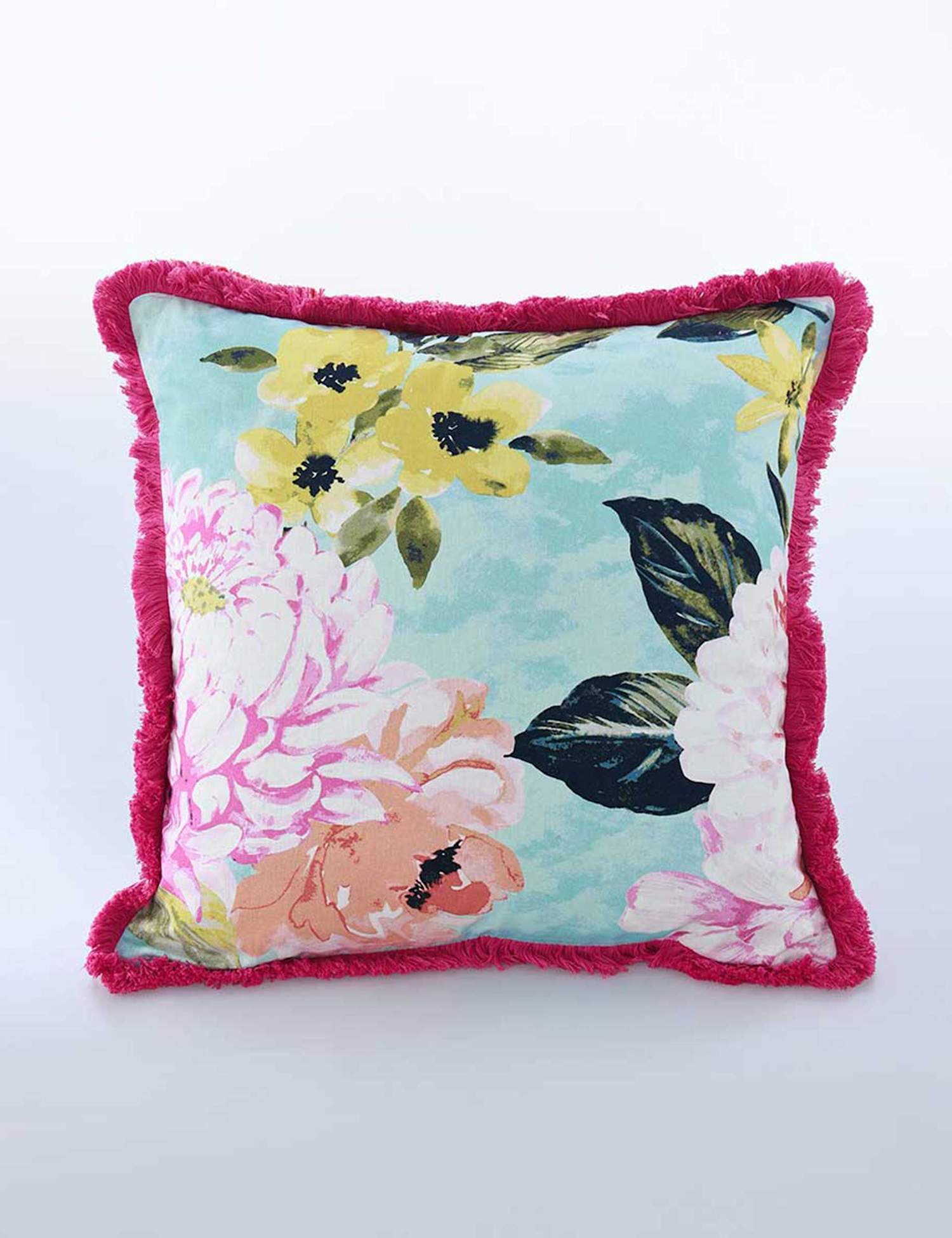 MM Linen Pure Cotton Ravello Cushion Light Blue Mix