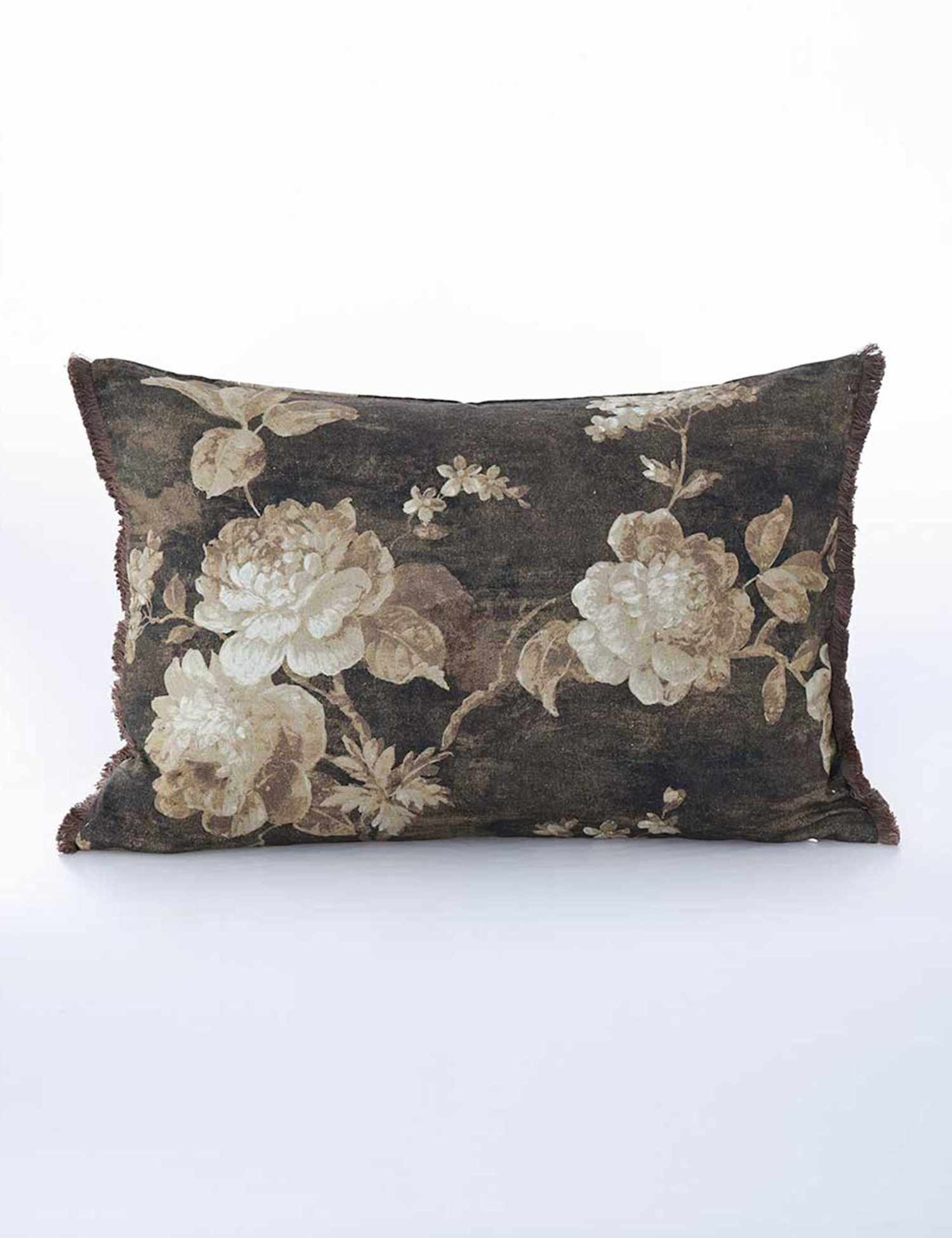 MM Linen Pure Cotton Desdemona Bolster Cushion Brown Mix