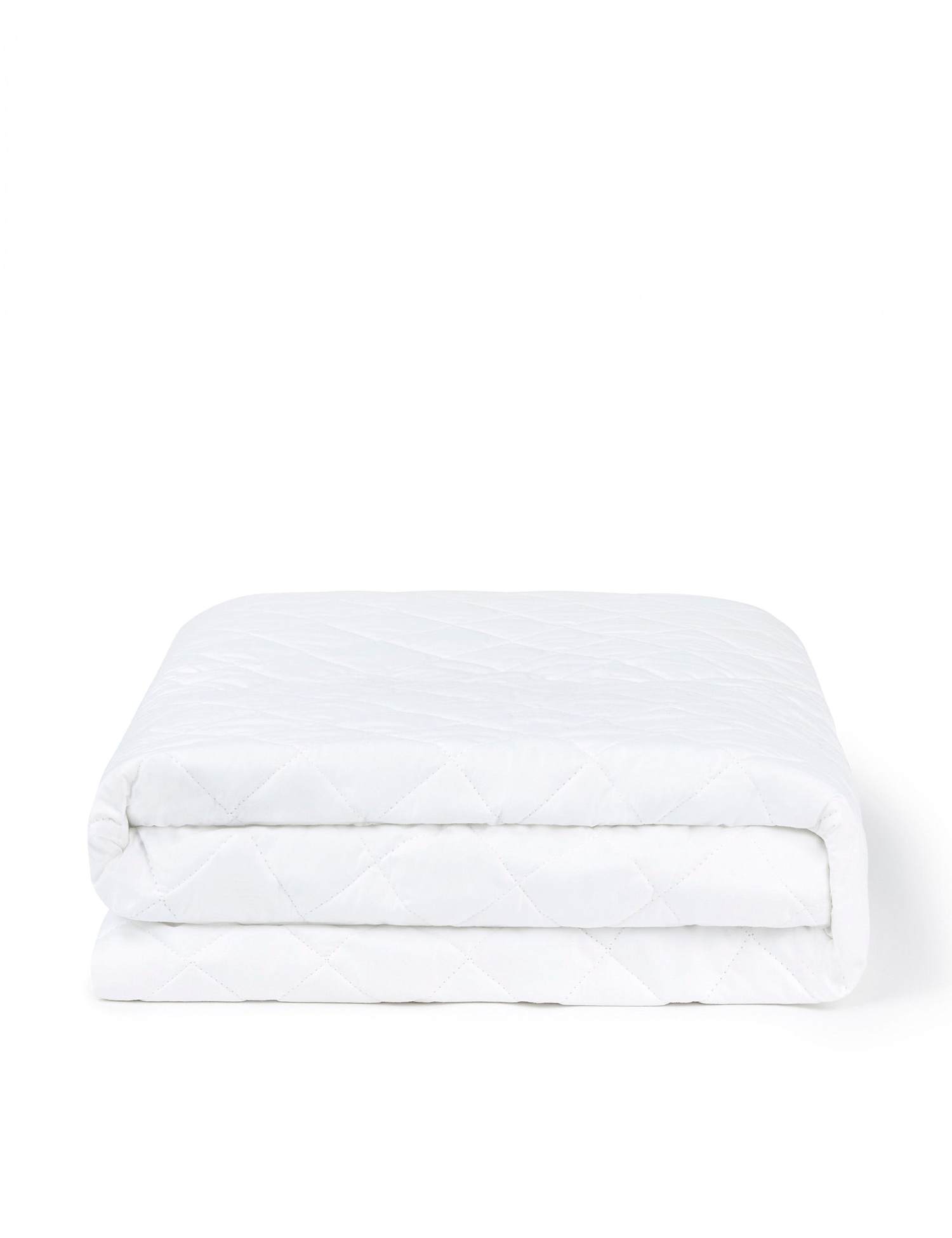 Bedfolk Pure Cotton Quilted Mattress Protector White