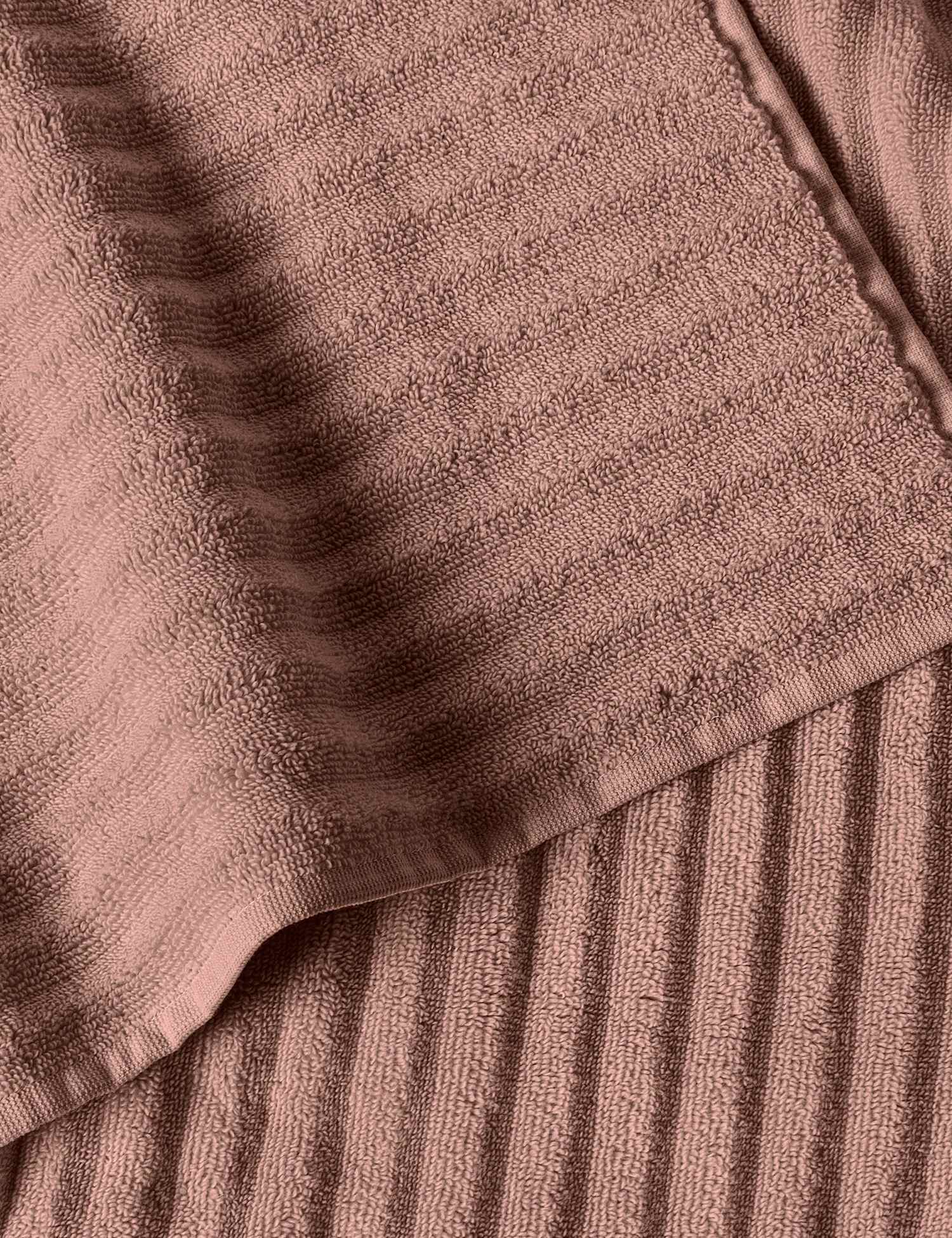 Bedfolk Pure Cotton Rippled Bath Towel Medium Red