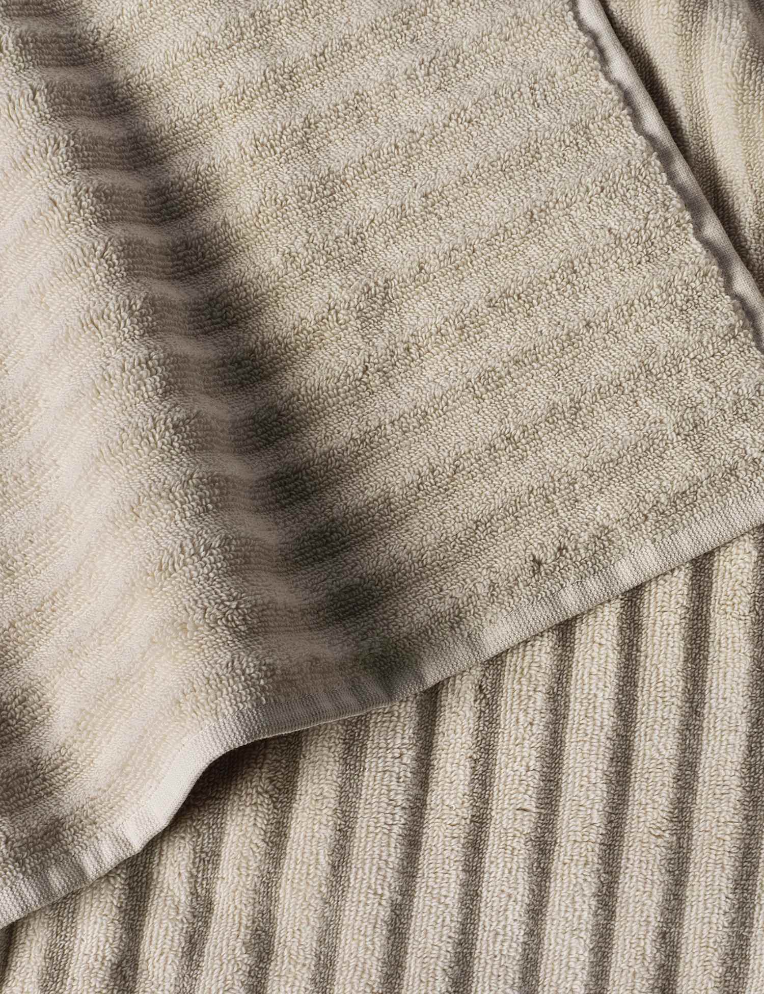 Bedfolk Pure Cotton Rippled Bath Towel Camel