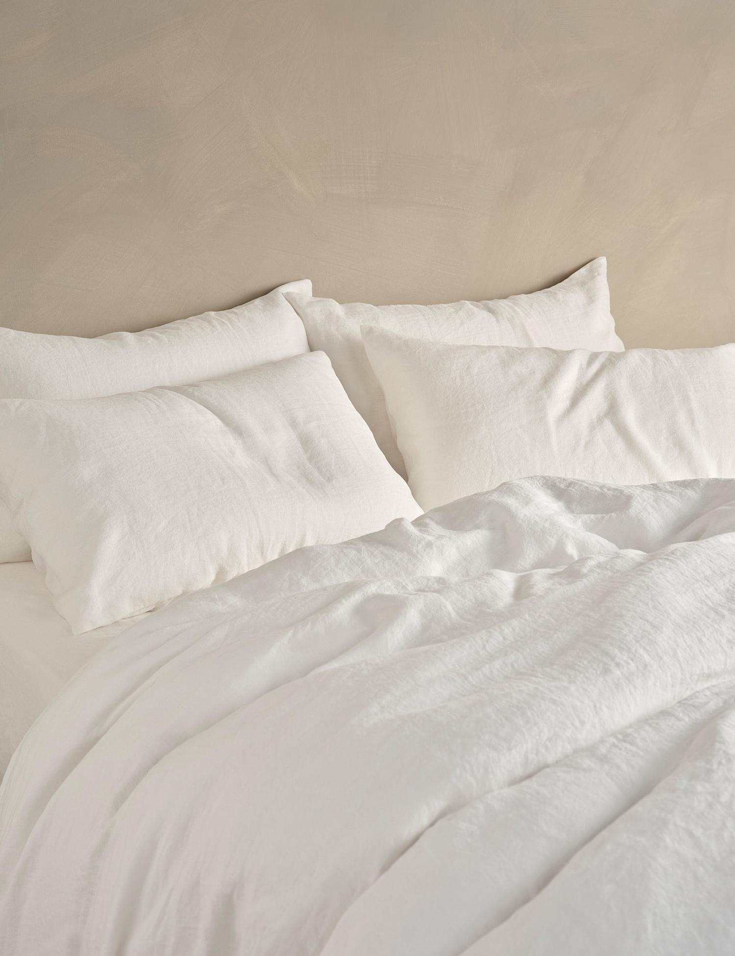 Bedfolk Pure Linen Washed Duvet Cover Soft White