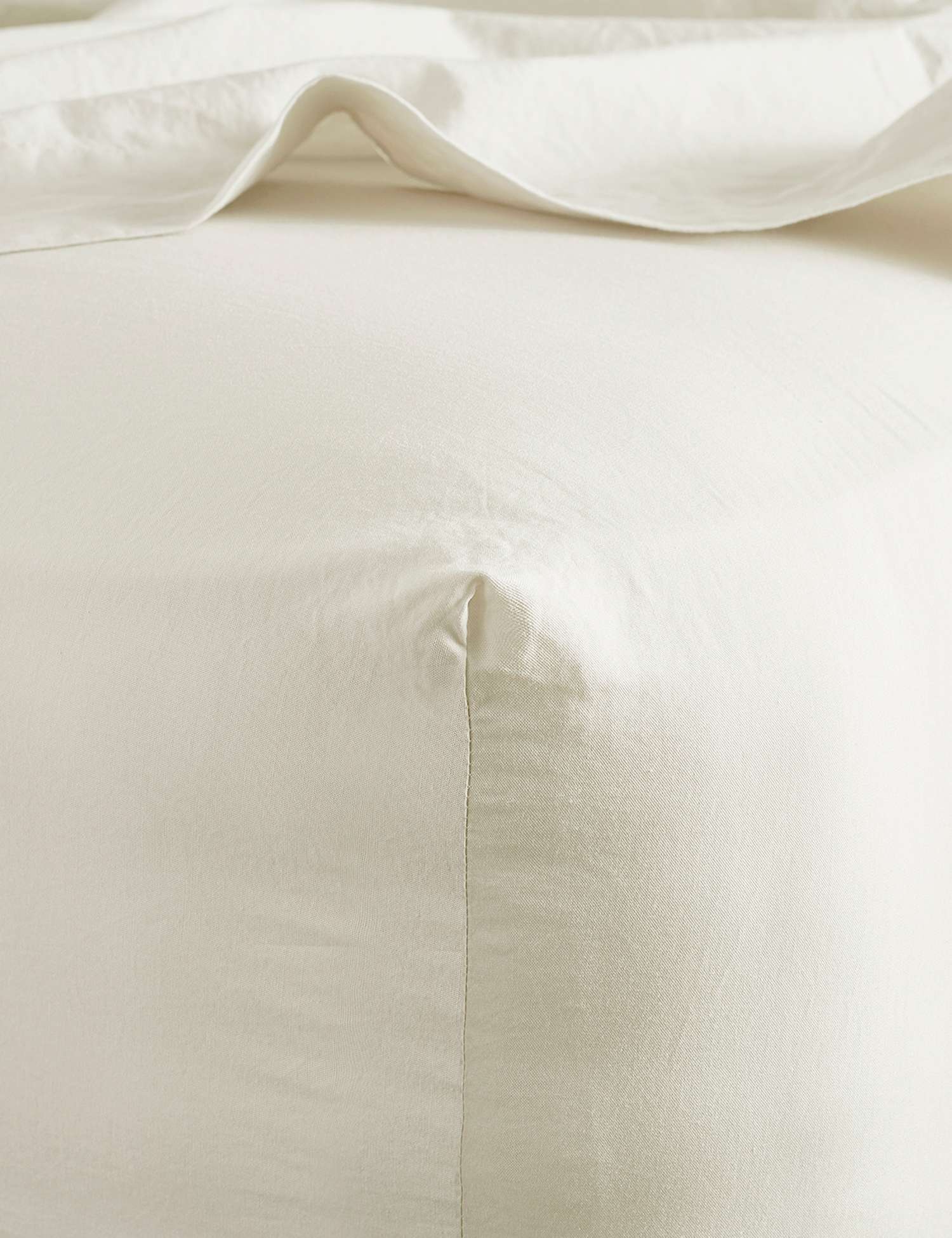 Bedfolk Pure Cotton 300 Thread Count Washed Deep Fitted Sheet Soft White