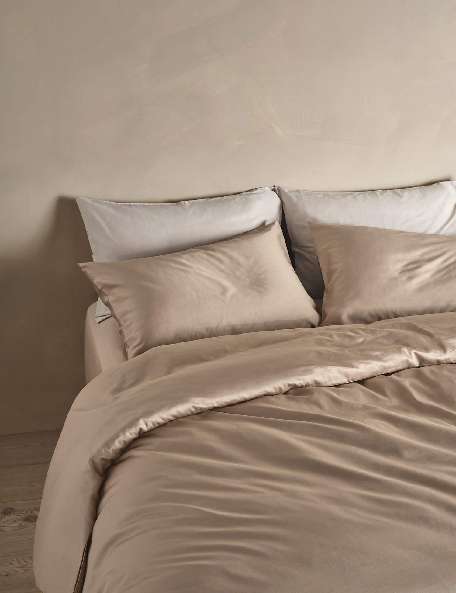 Bedfolk Pure Cotton Duvet Cover Light Brown