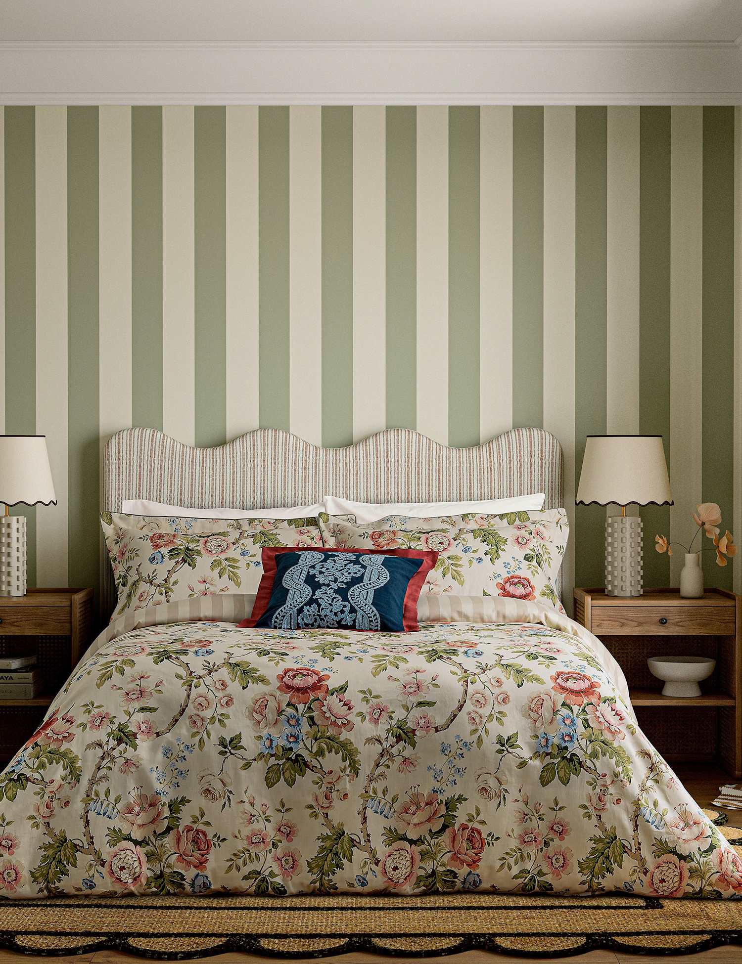 Sanderson Pure Cotton Hykenham Bedding Set Multi