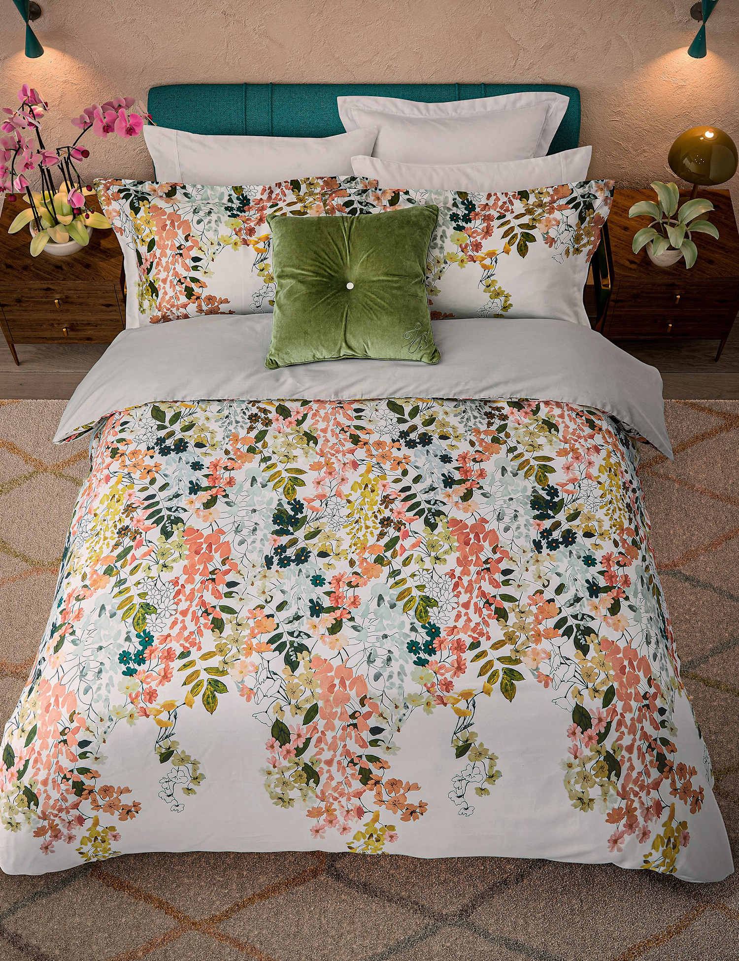 Ted Baker Pure Cotton Wisteria Bedding Set Multi