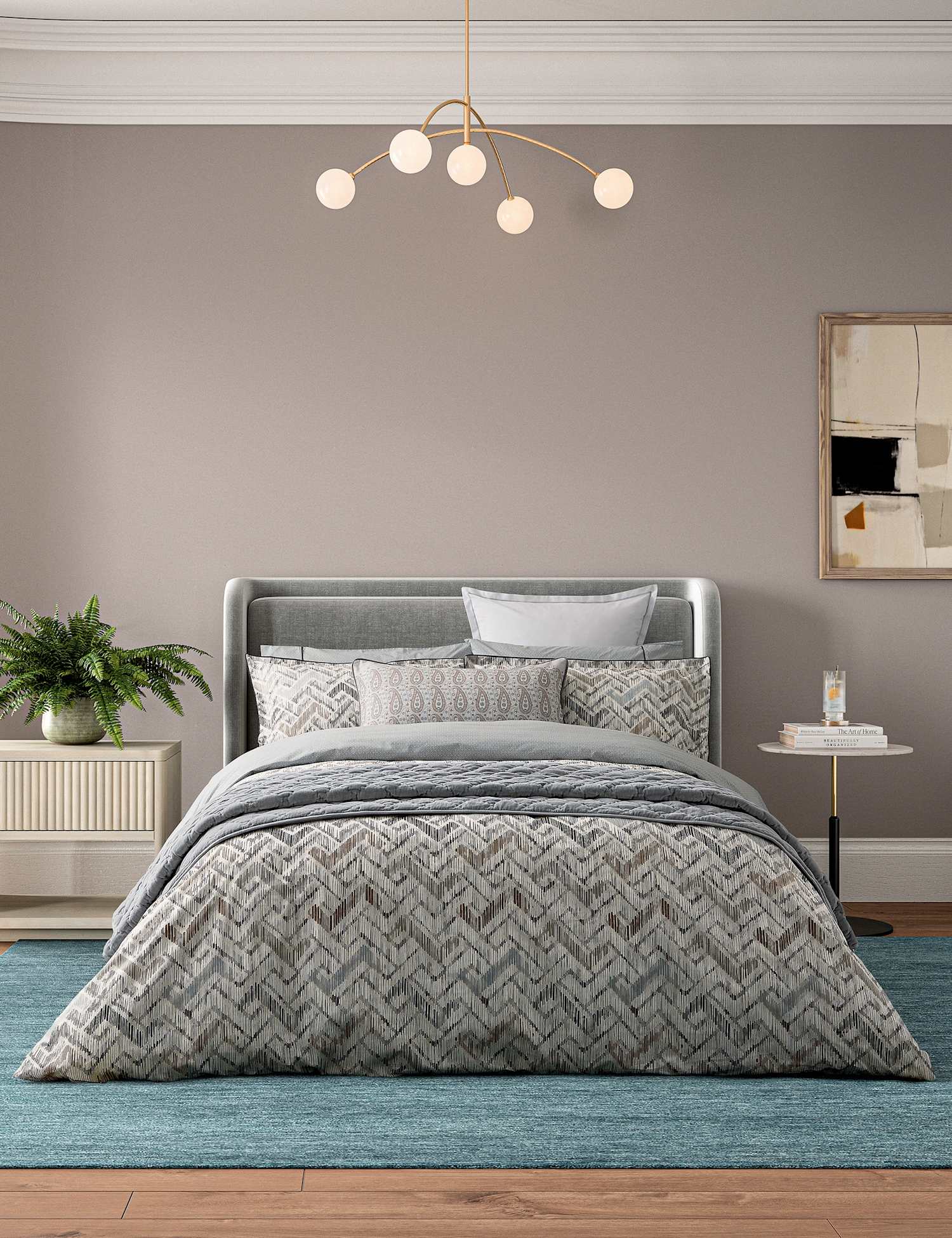 Bedeck of Belfast Danza Pure Cotton Percale Bedding Set Neutral