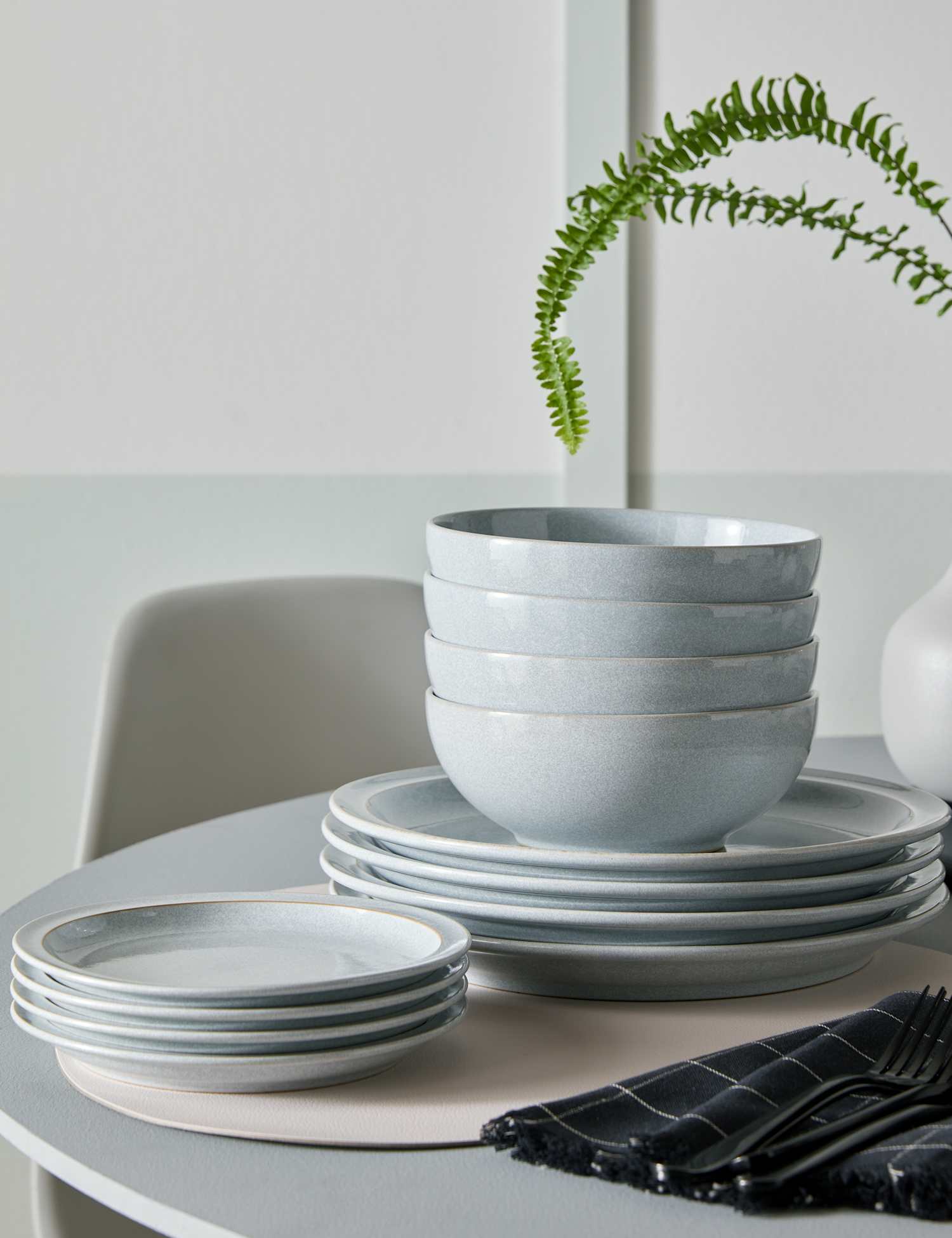 Image of Denby 12 Piece Dove Grey Dinner&hellip;