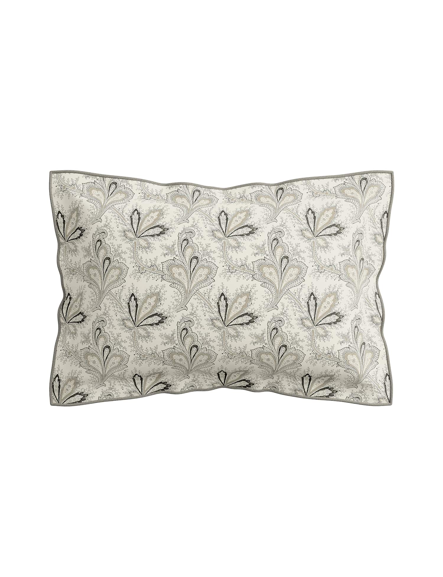 V&A Pure Cotton Aarya Oxford Pillowcase Ivory Mix
