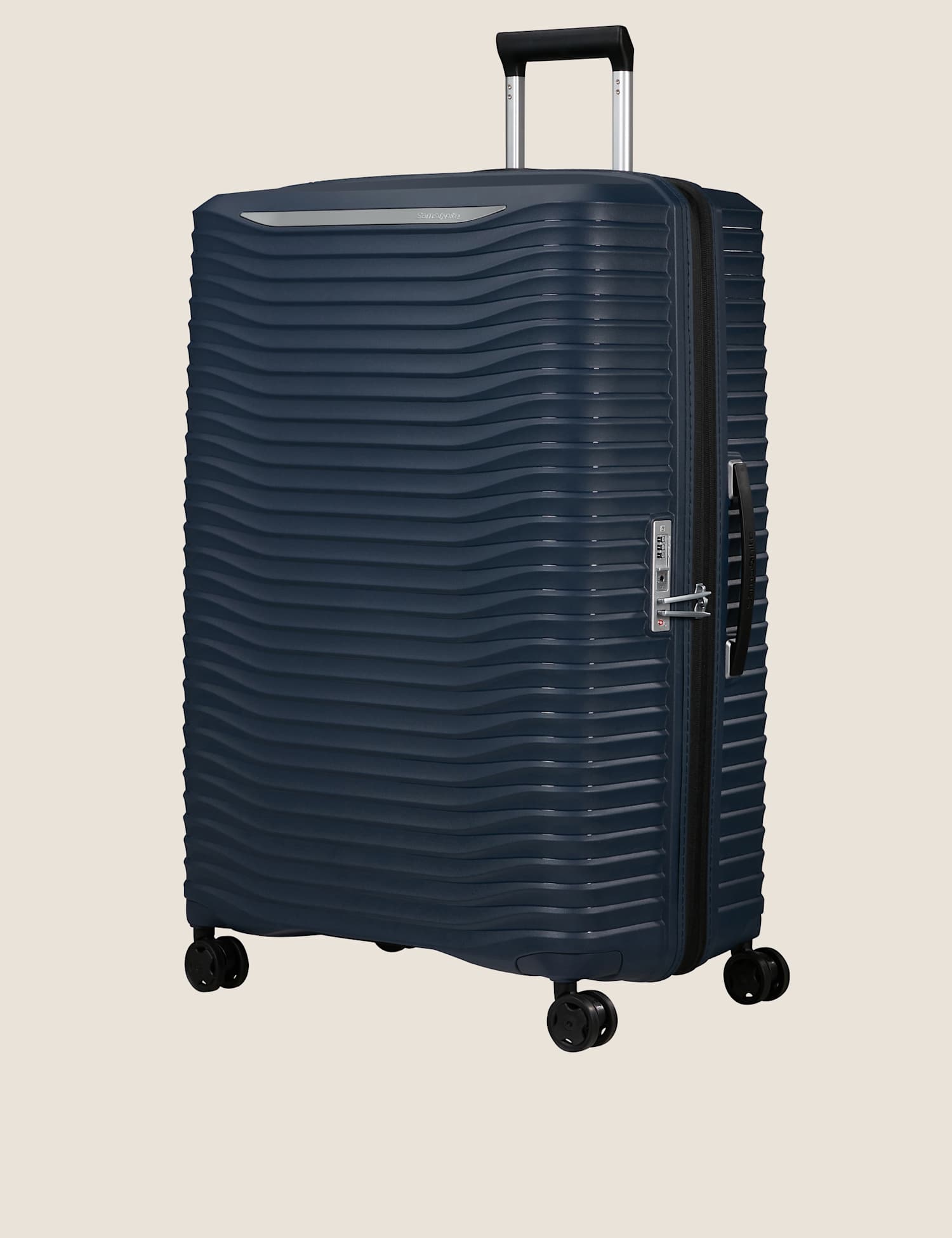 Samsonite Upscape 4 Wheel Hard Shell Extra Large Suitcase Dark Blue
