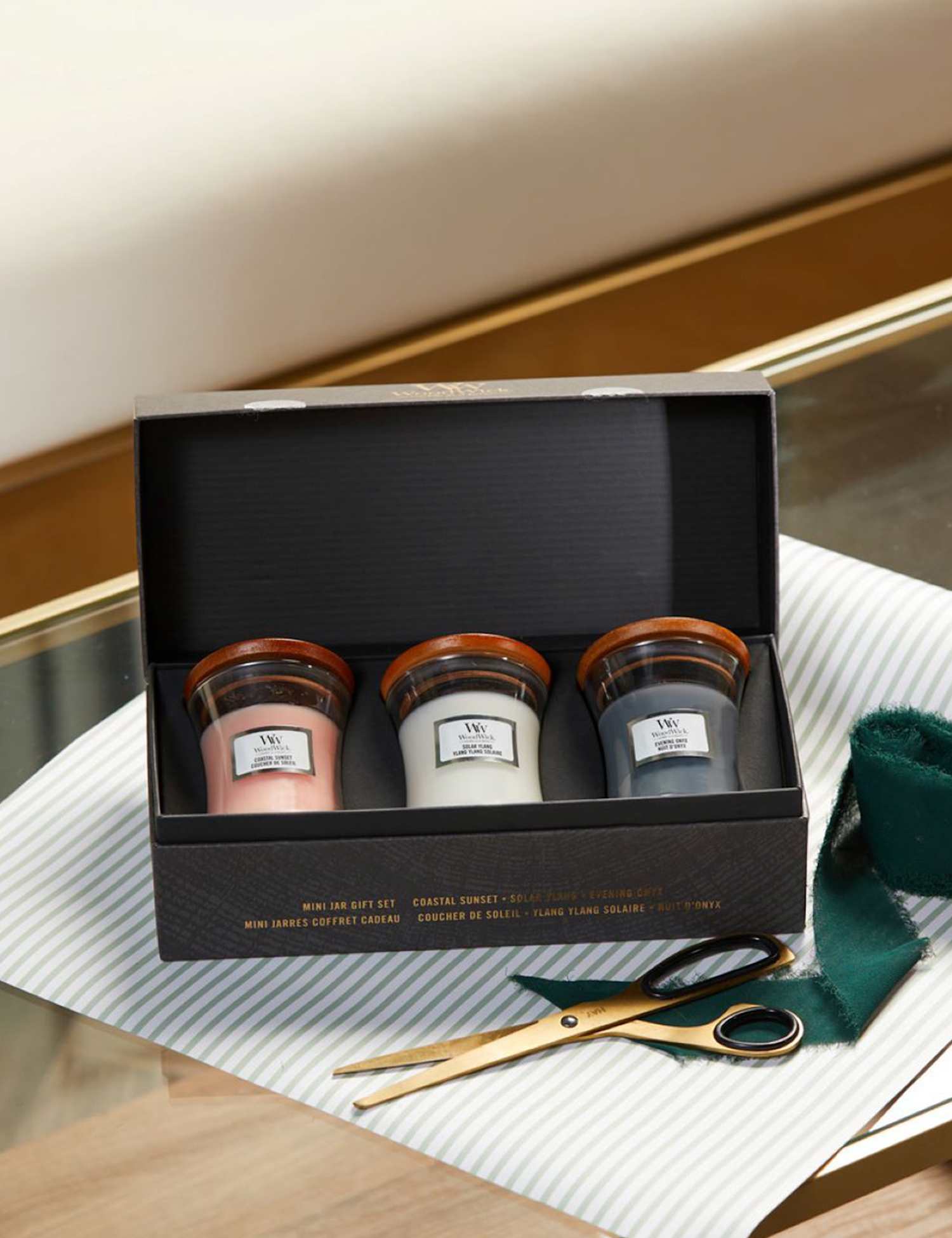 Woodwick Set of 3 Mini Floral Candles Gift Set Multi