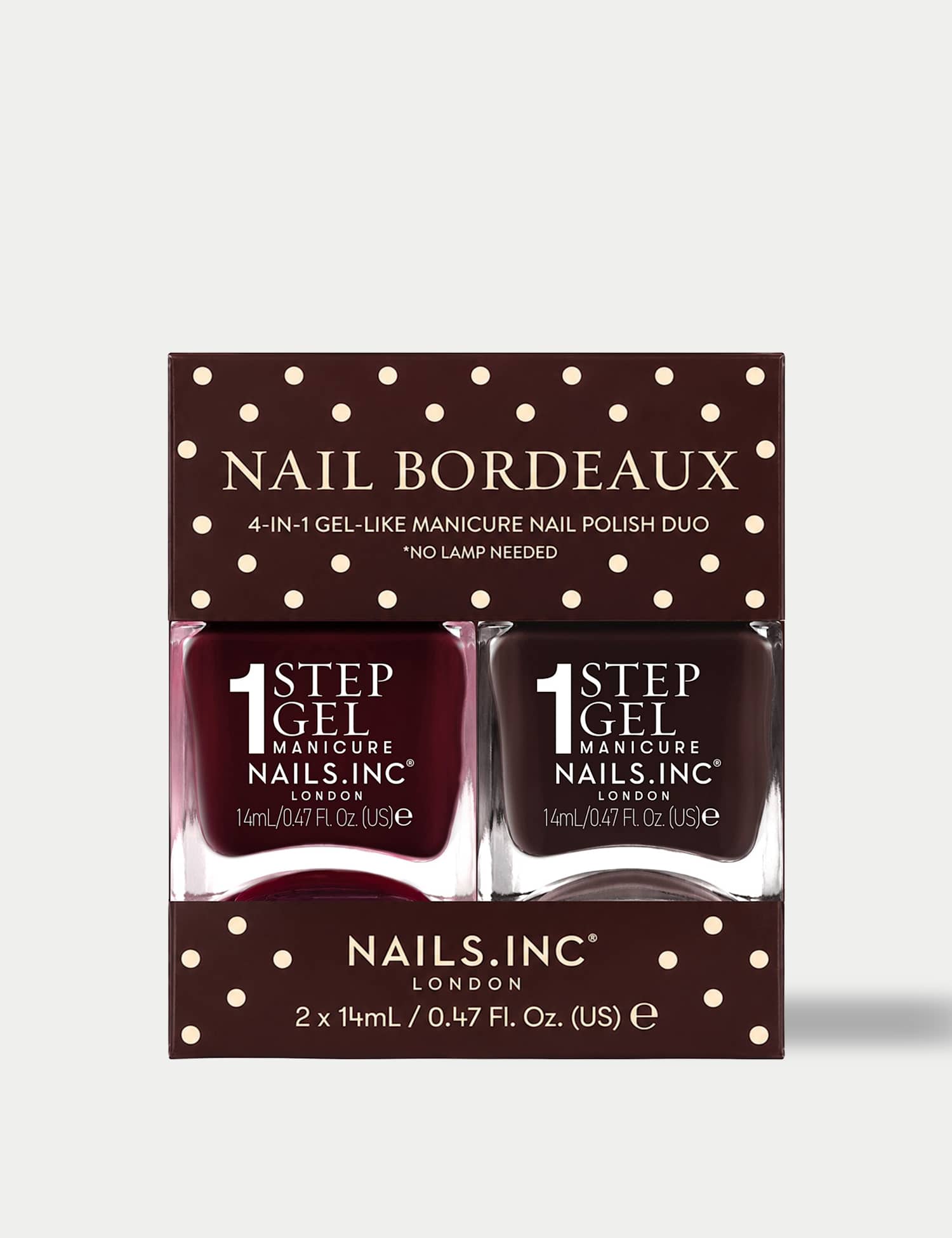 Nails Inc. Nail Bordeaux Nail Polish Duo No Colour