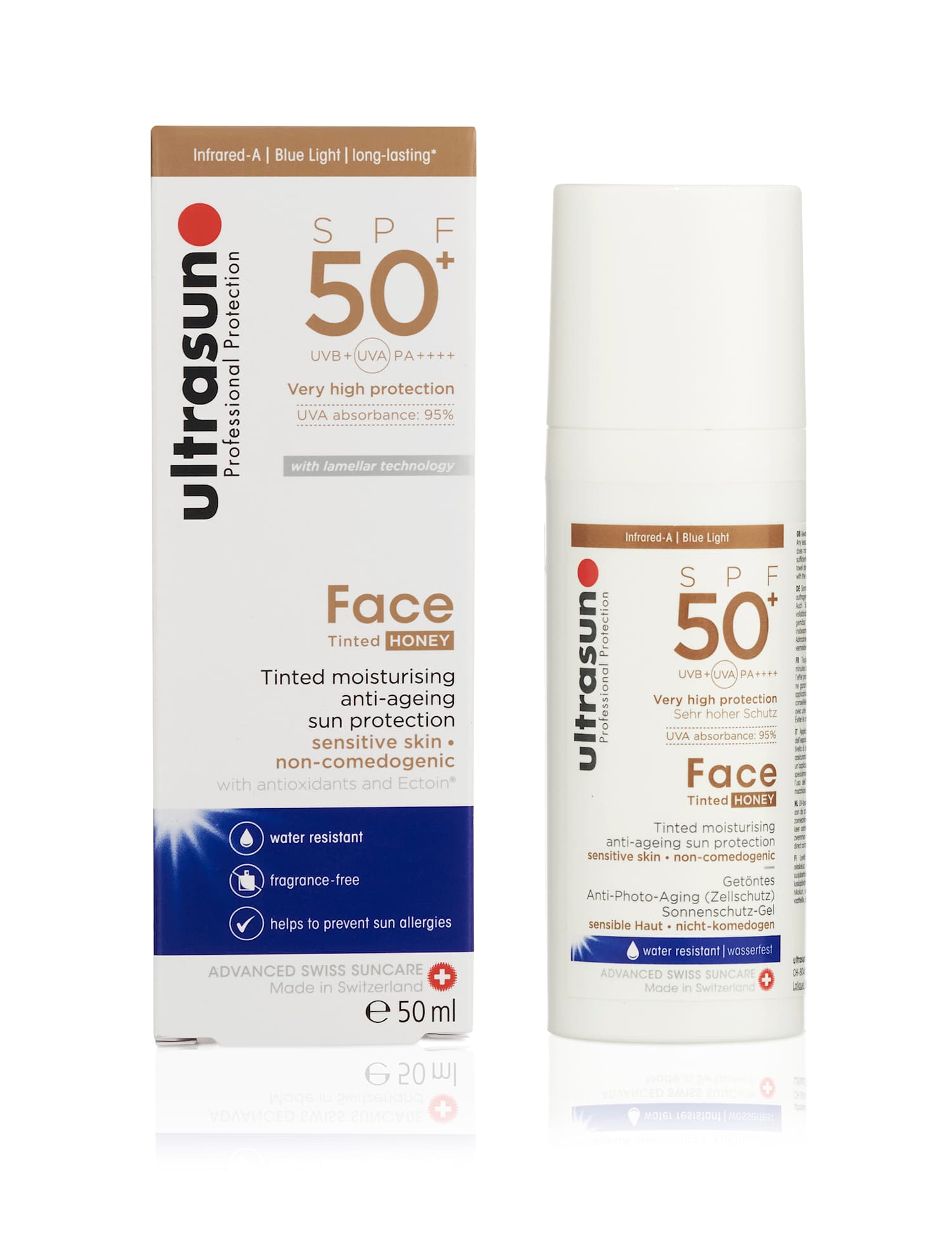 Ultrasun Face Tinted Cream SPF 50+ Honey 50ml Honey