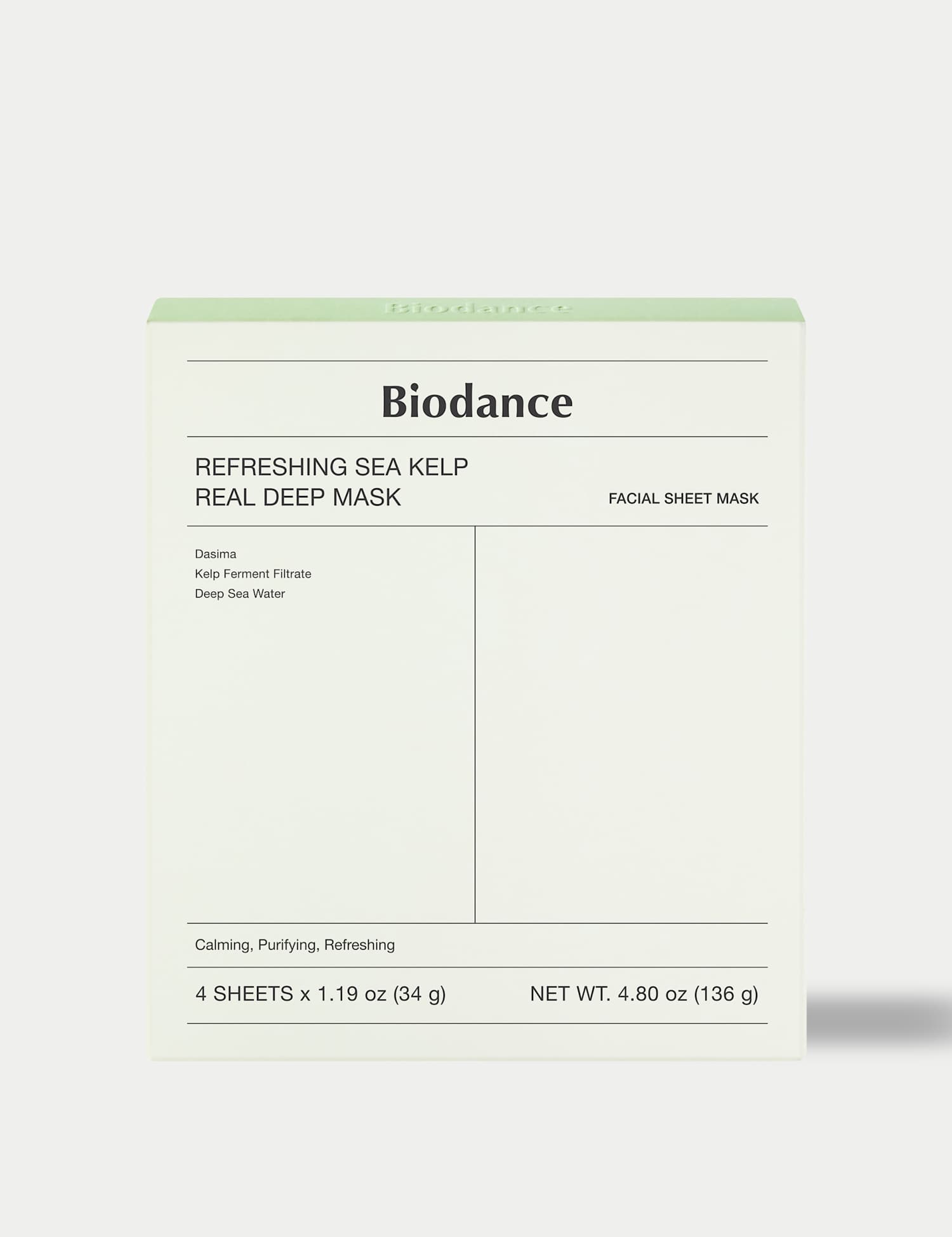 Biodance Refreshing Sea Kelp Real Deep Mask (4 Pack) No Colour