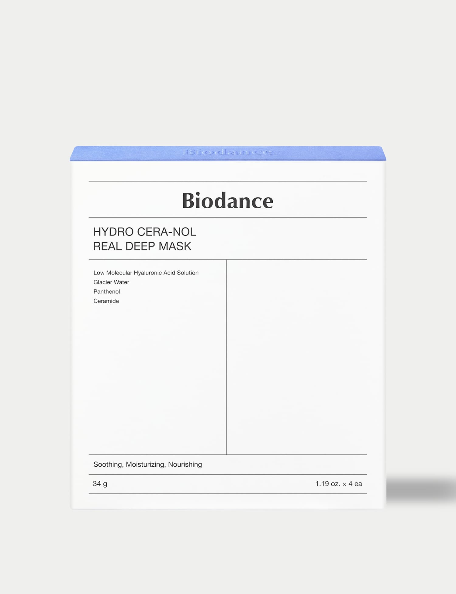 Biodance Hydro Cera-Nol Real Deep Mask (4 Pack) No Colour