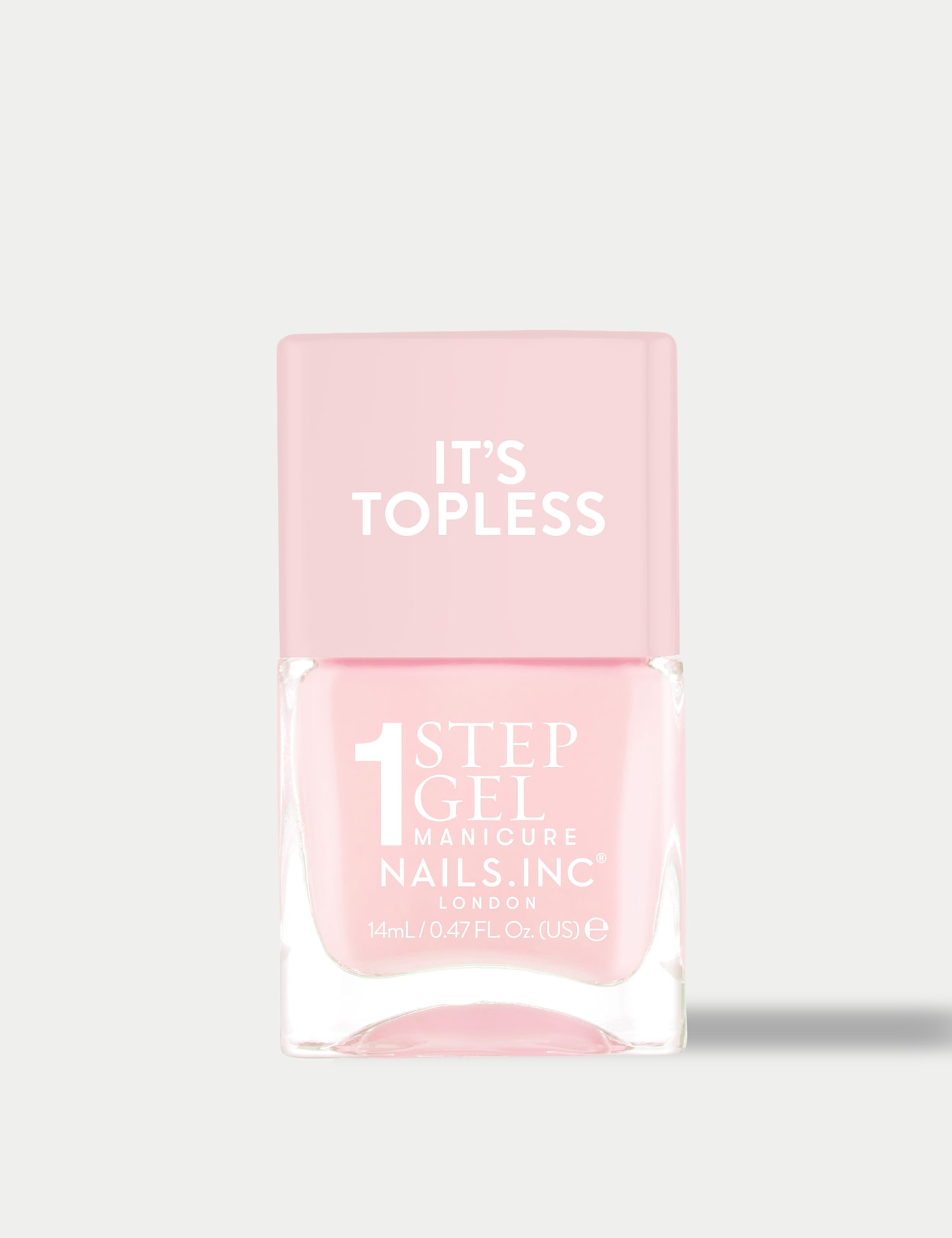 Nails Inc. It's Topless 1-Step Gel Like Nail Polish 14ml Bright Pink