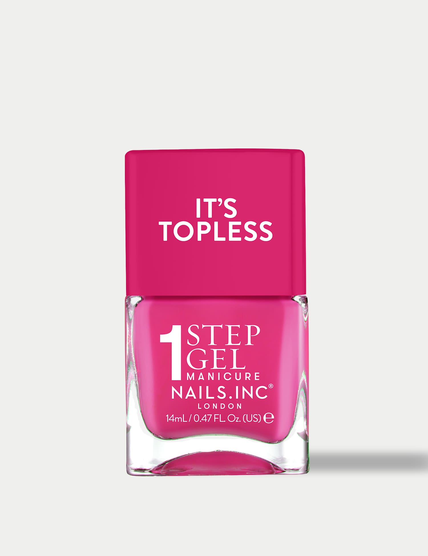 Nails Inc. It's Topless 1-Step Gel Like Nail Polish 14ml Mid Magenta