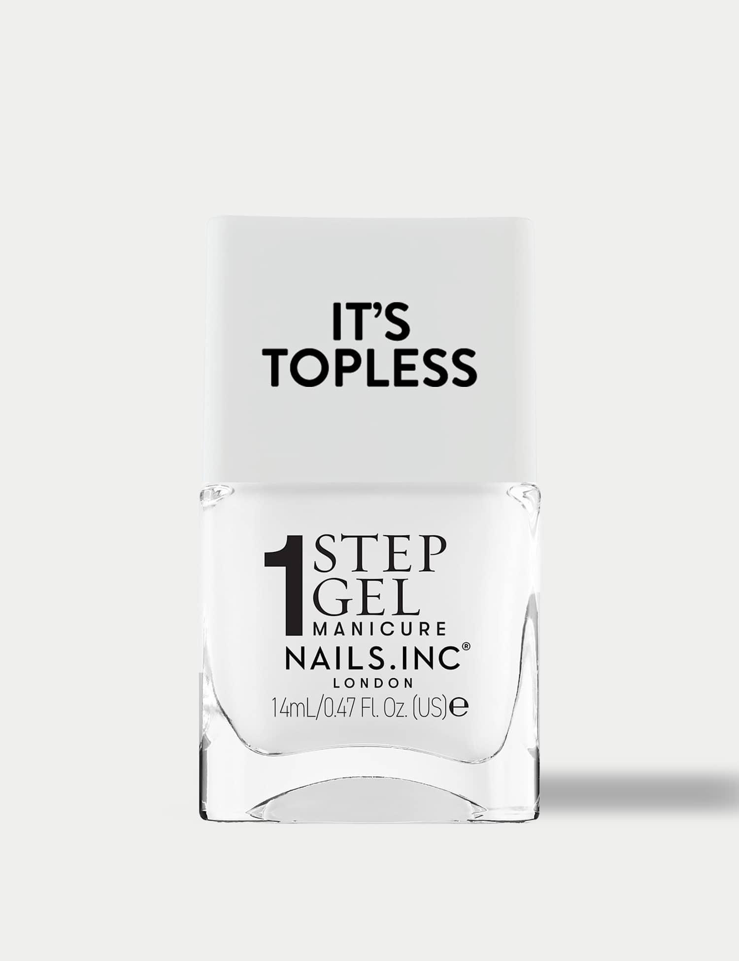 Nails Inc. It's Topless 1-Step Gel Like Nail Polish 14ml Ice White