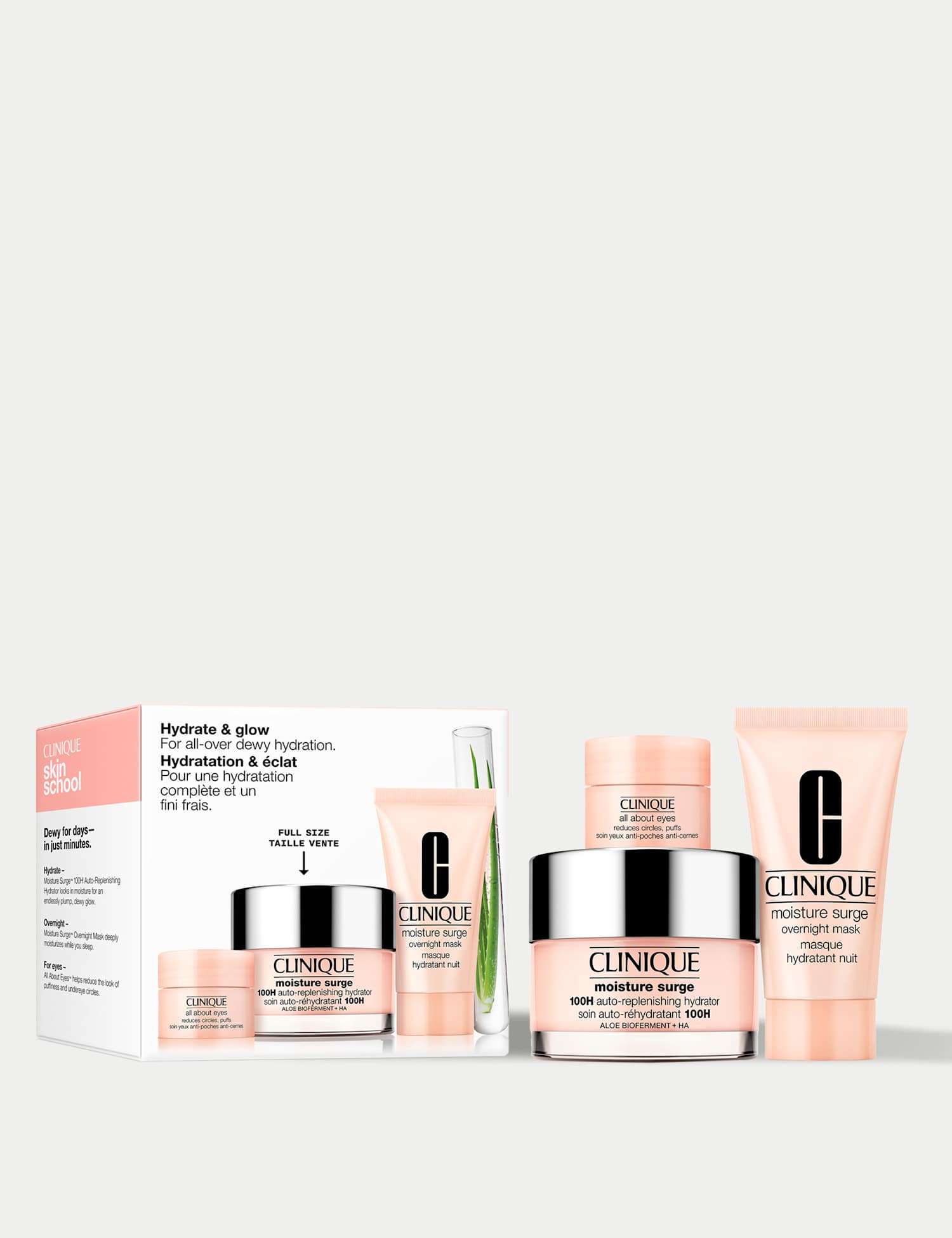 Clinique Skin School Supplies: Hydration + Glow Skincare Gift Set No Colour
