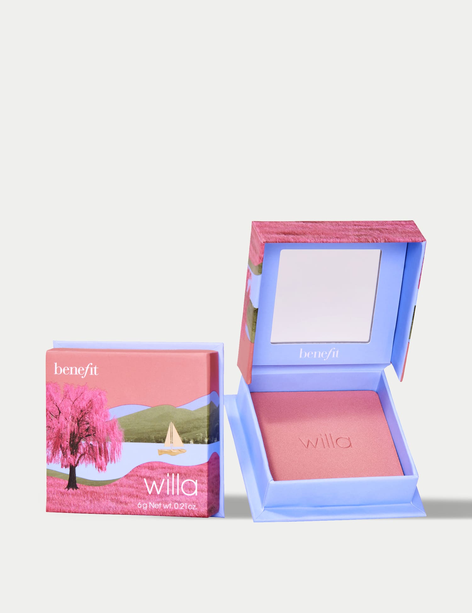 BENEFIT Willa Soft Neutral-Rose Blush Powder Mini 2.5g Light Pink