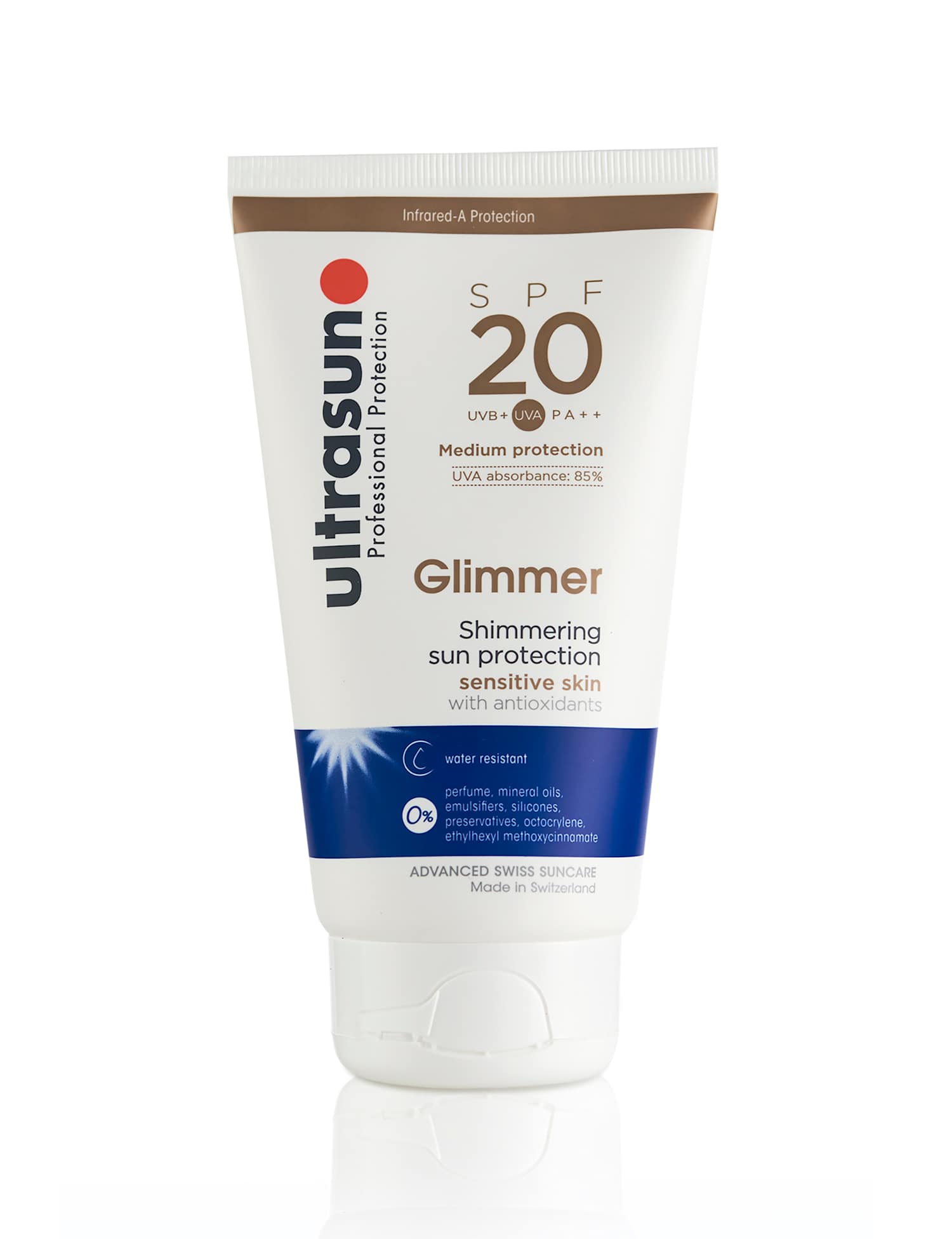 Ultrasun Ultrasun 20spf Glimmer Sun Lotion Protection 150ml Tube No Colour