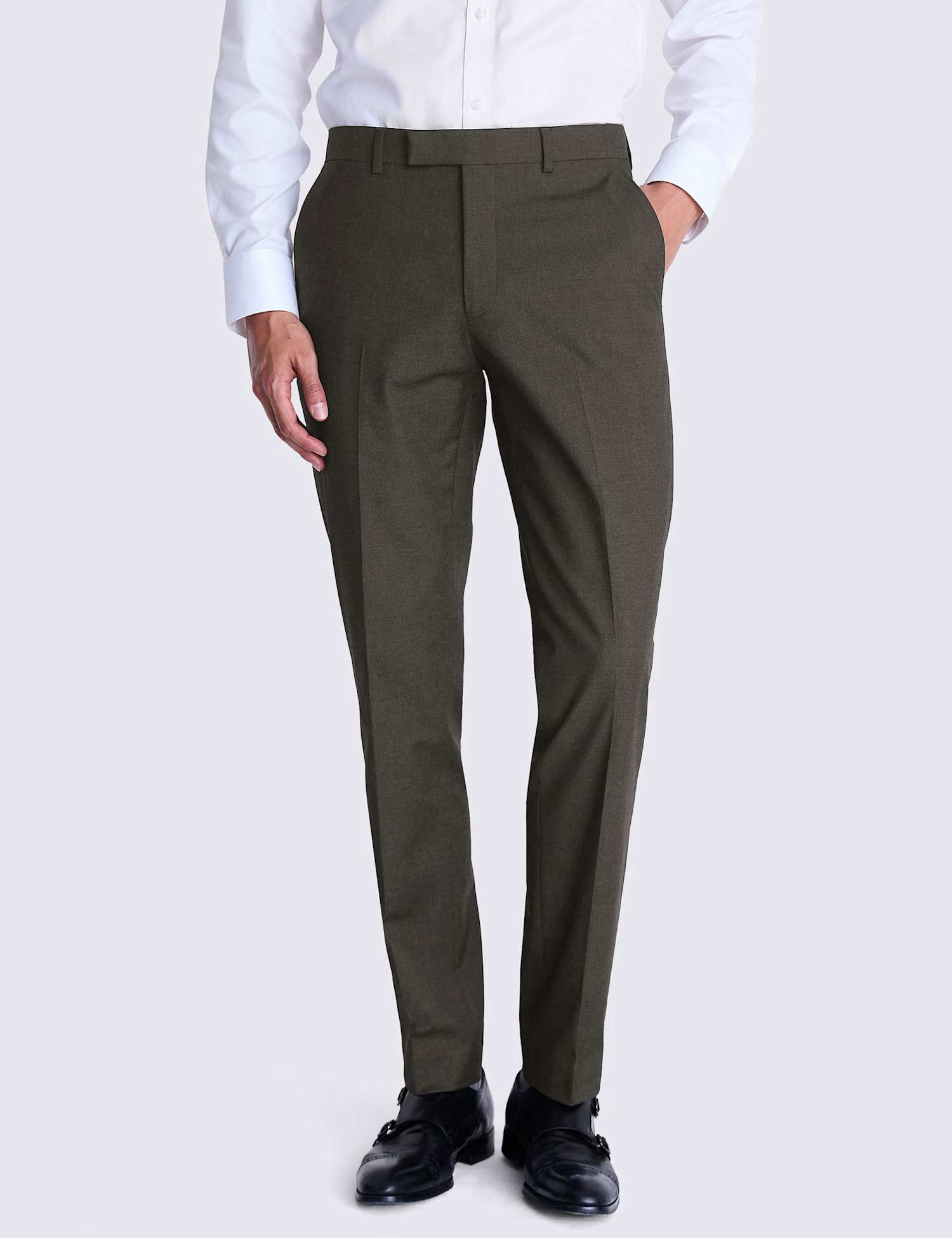 MOSS Tailored Fit Stretch Suit Trousers Charcoal