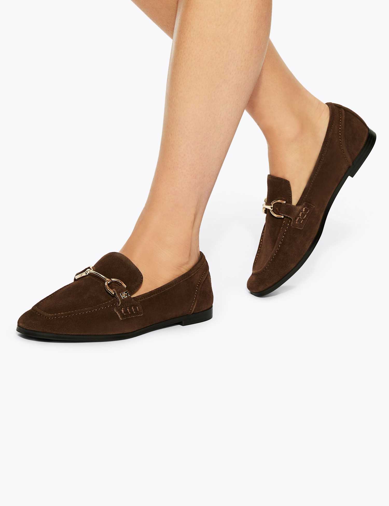 Kurt Geiger Suede Loafers Chocolate