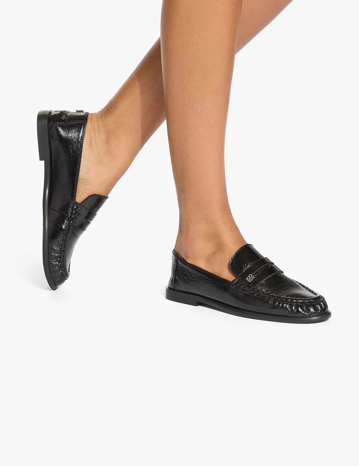 Kurt Geiger Patent Leather Loafers Black
